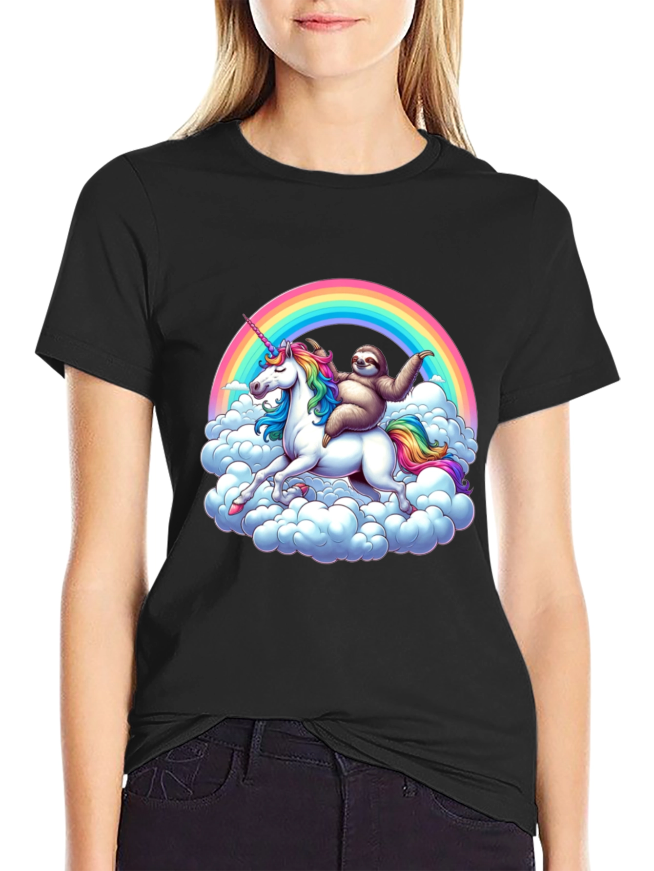 Unicorn Sloth Rainbow T-Shirt