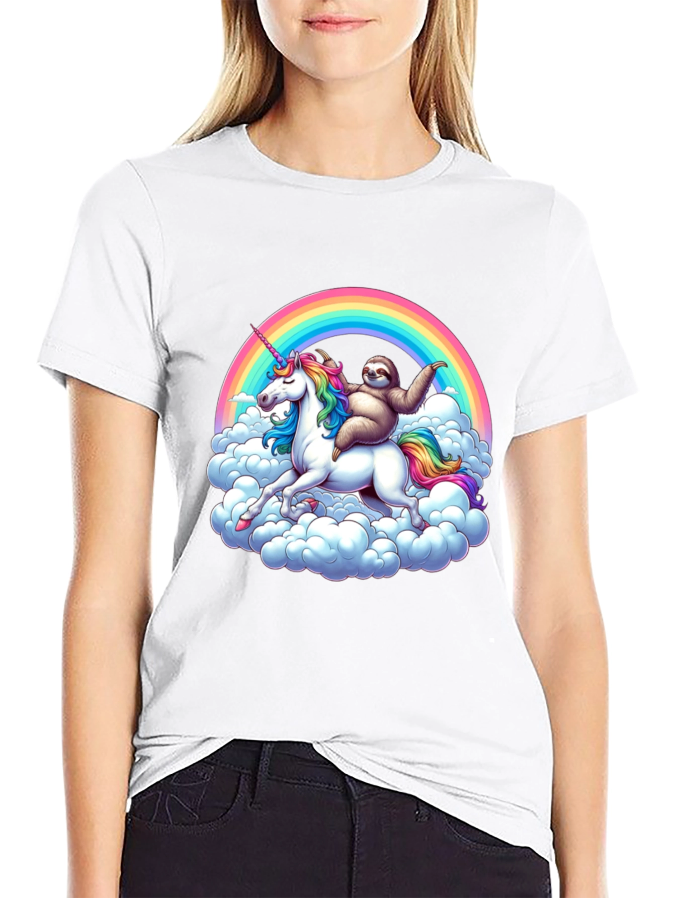 Unicorn Sloth Rainbow T-Shirt