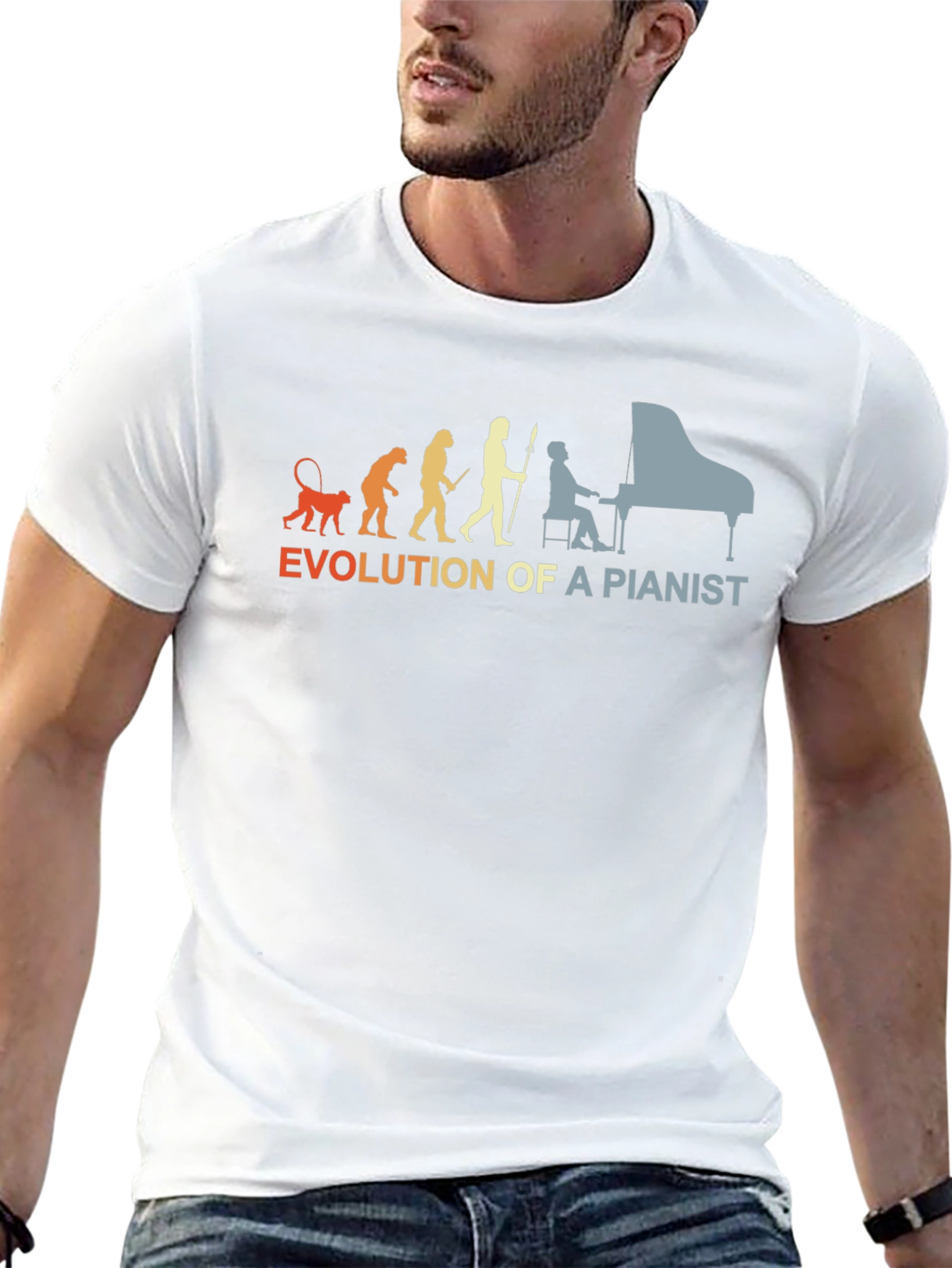 Evolution of a Pianist Graphic T-Shirt - Black