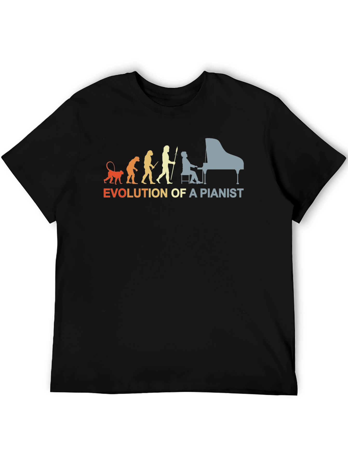 Evolution of a Pianist Graphic T-Shirt - Black