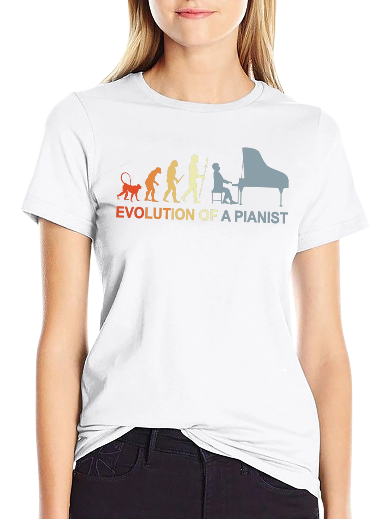 Evolution of a Pianist Graphic T-Shirt - Black