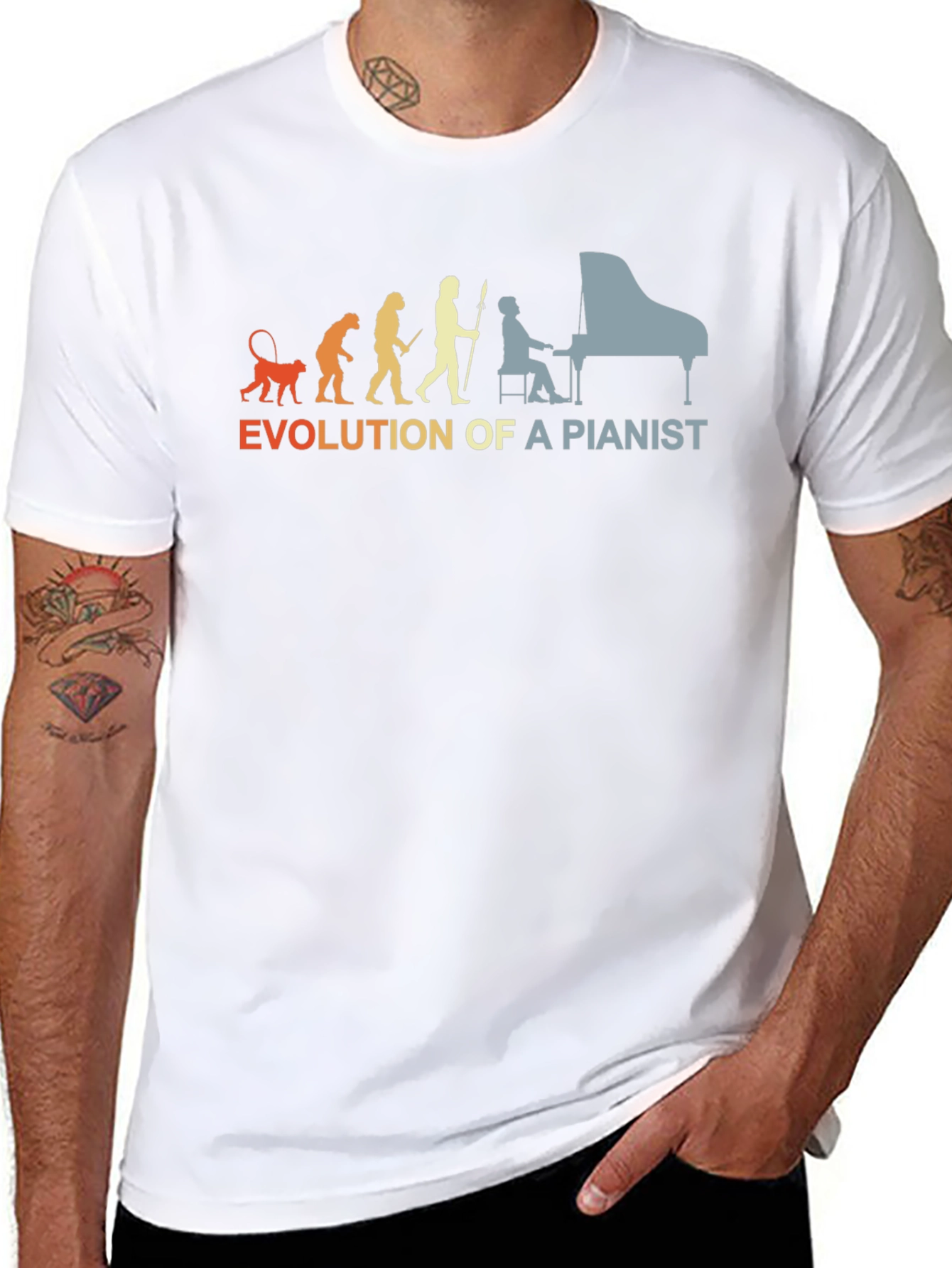Evolution of a Pianist Graphic T-Shirt - Black