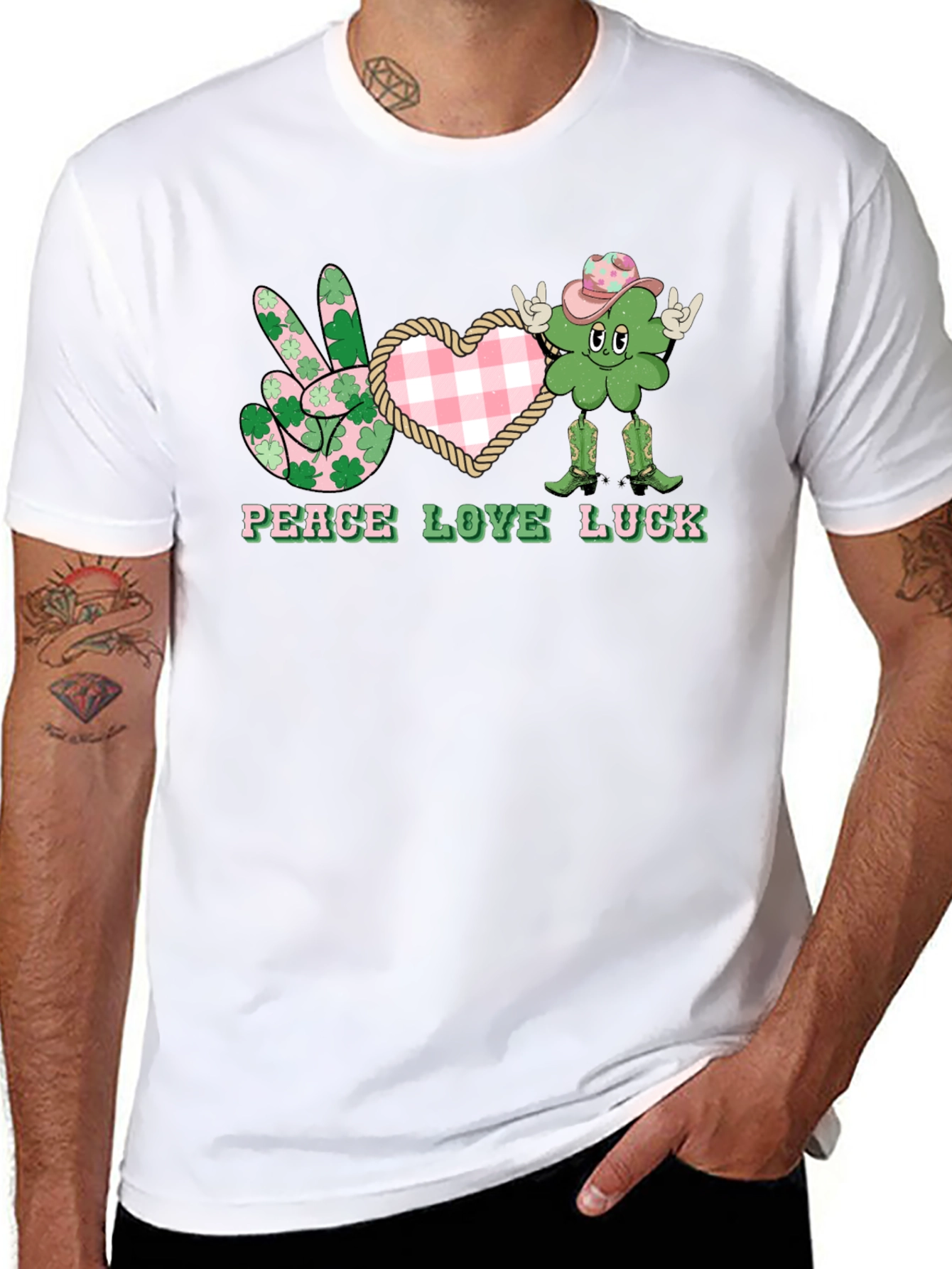 Peace Love Luck St. Patricks Day T-Shirt