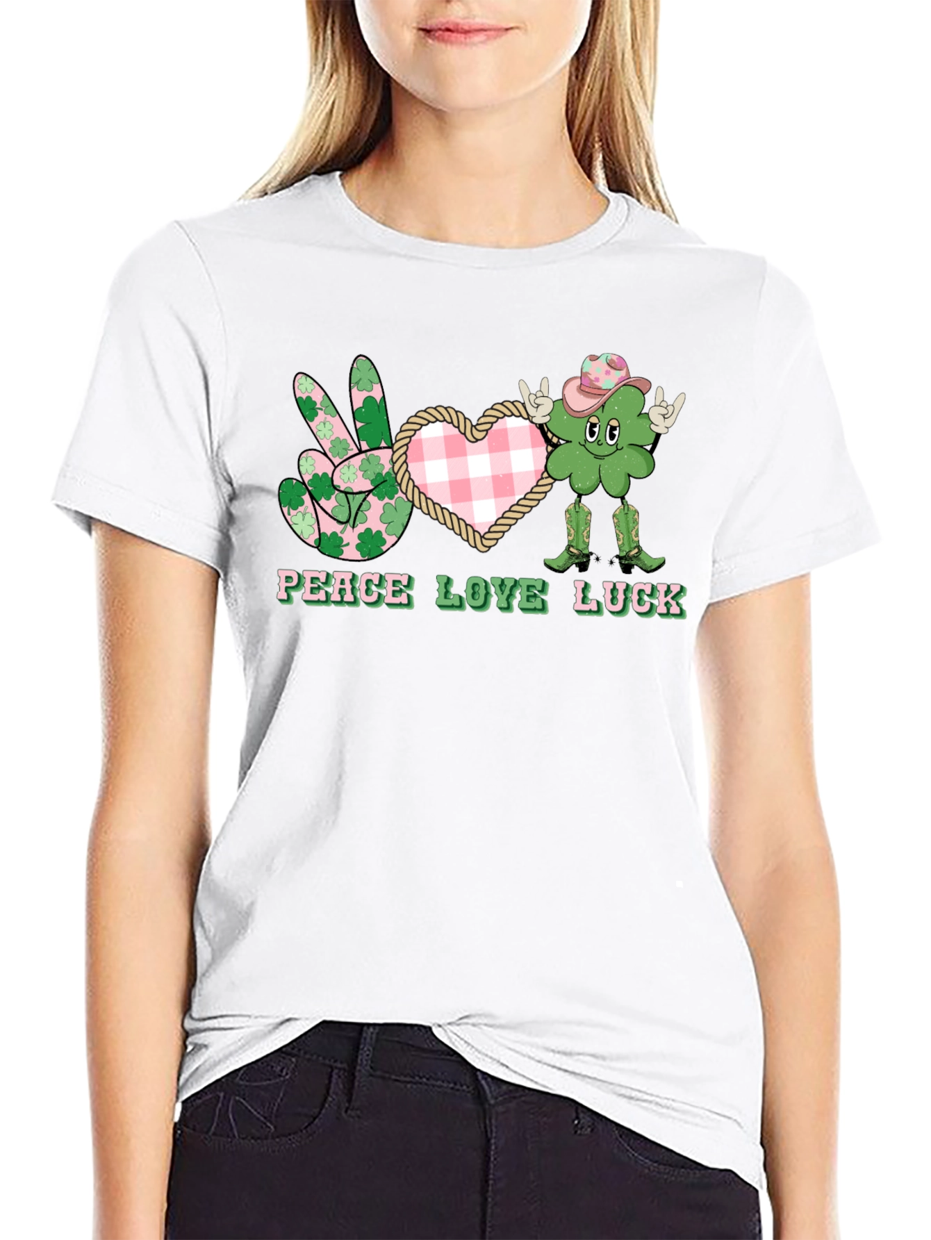 Peace Love Luck St. Patricks Day T-Shirt