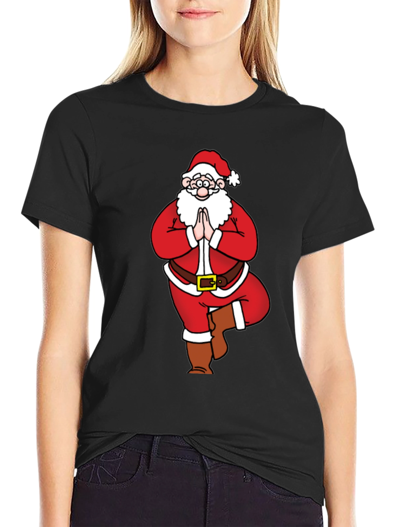 Yoga Santa Graphic Tee - Holiday Fun