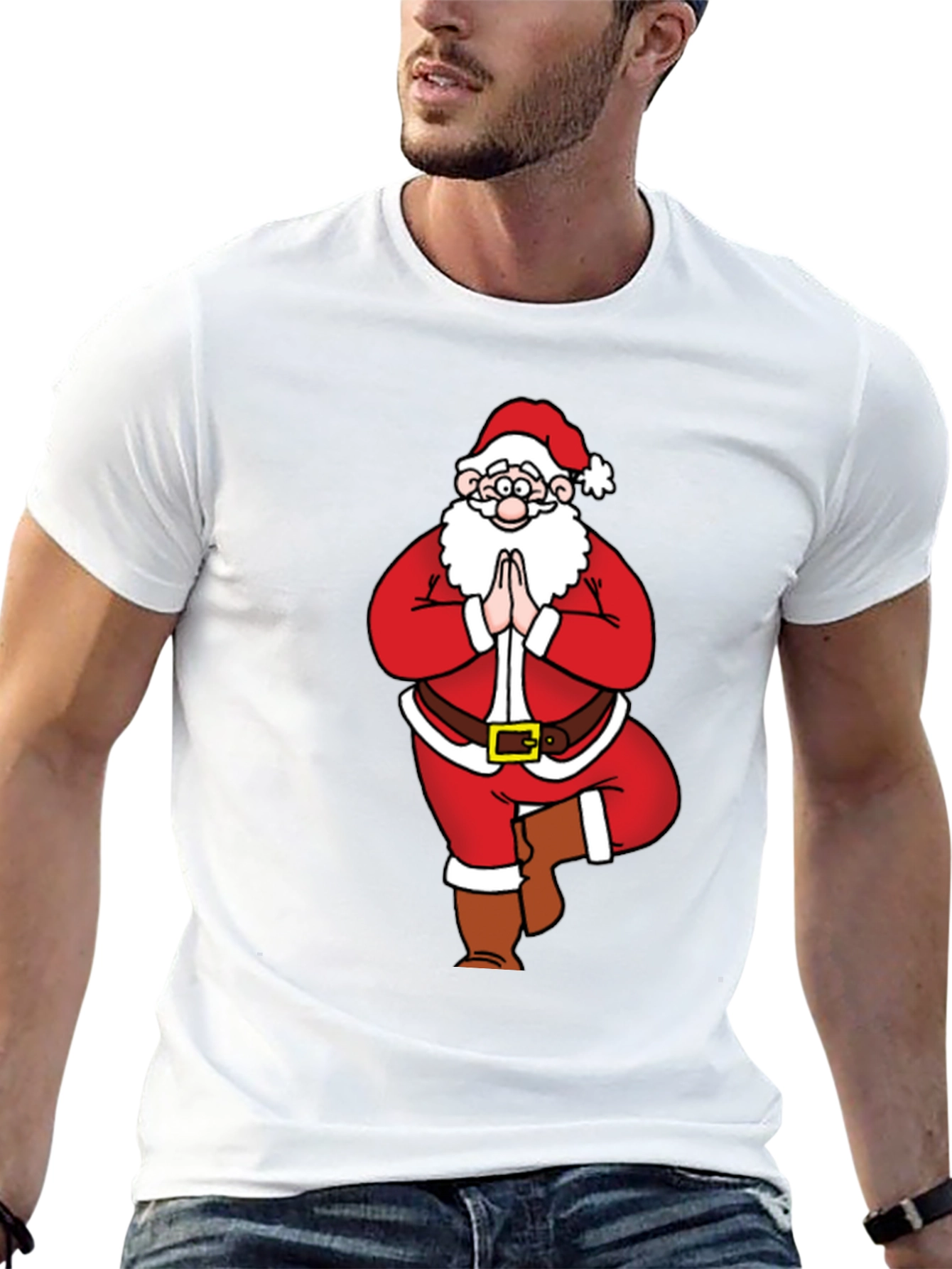Yoga Santa Graphic Tee - Holiday Fun