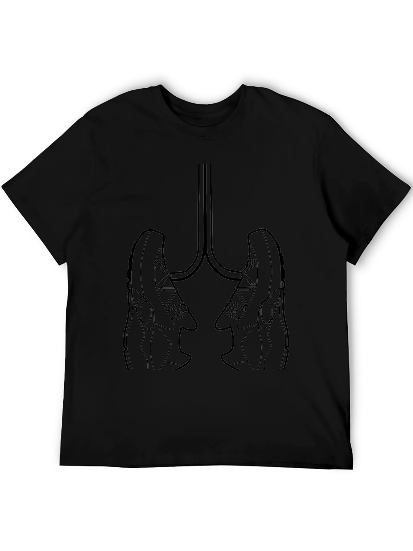Sneaker Lungs Graphic Tee - Black Unisex T-Shirt