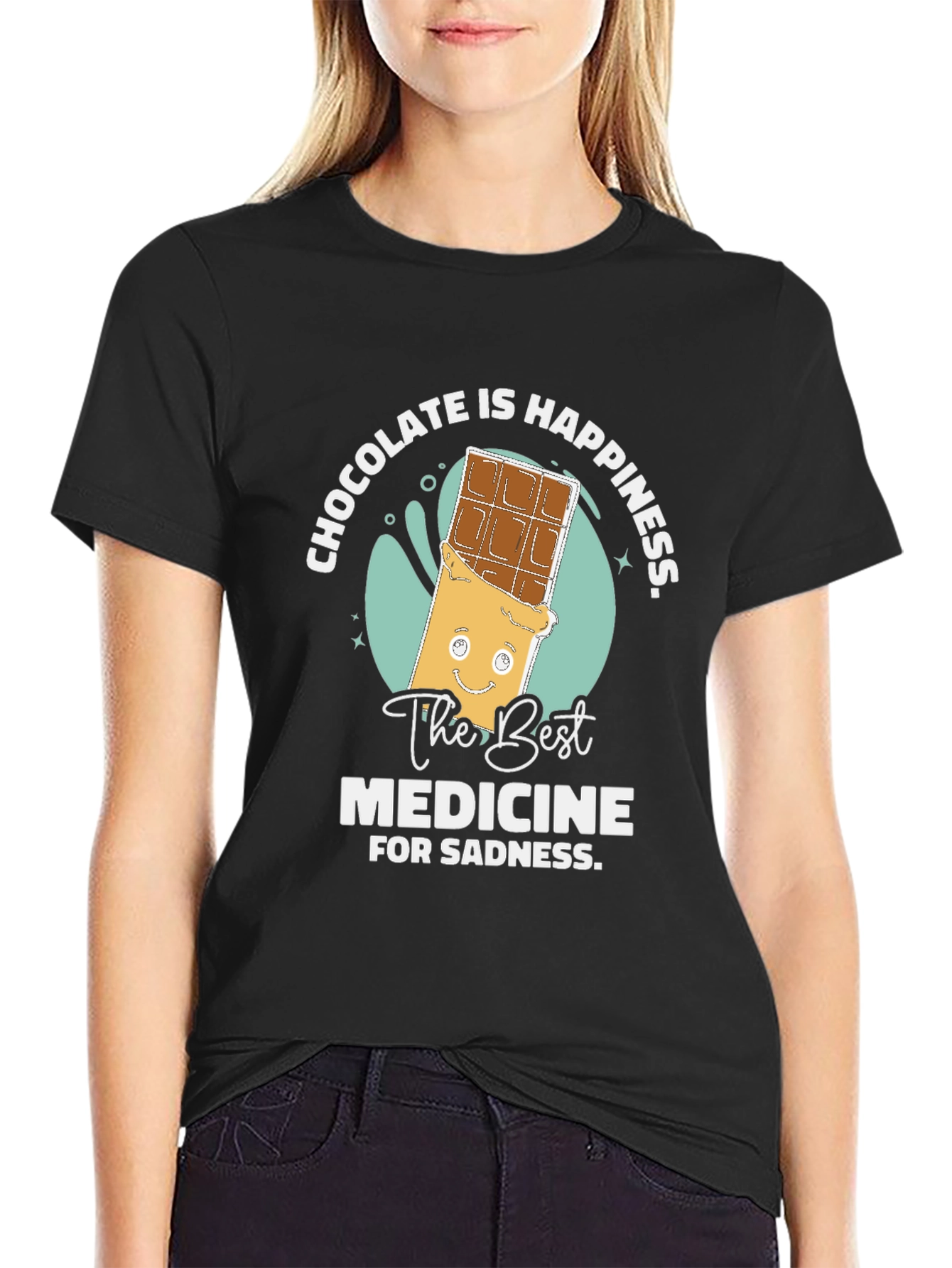 Chocolate is Happiness Graphic T-Shirt