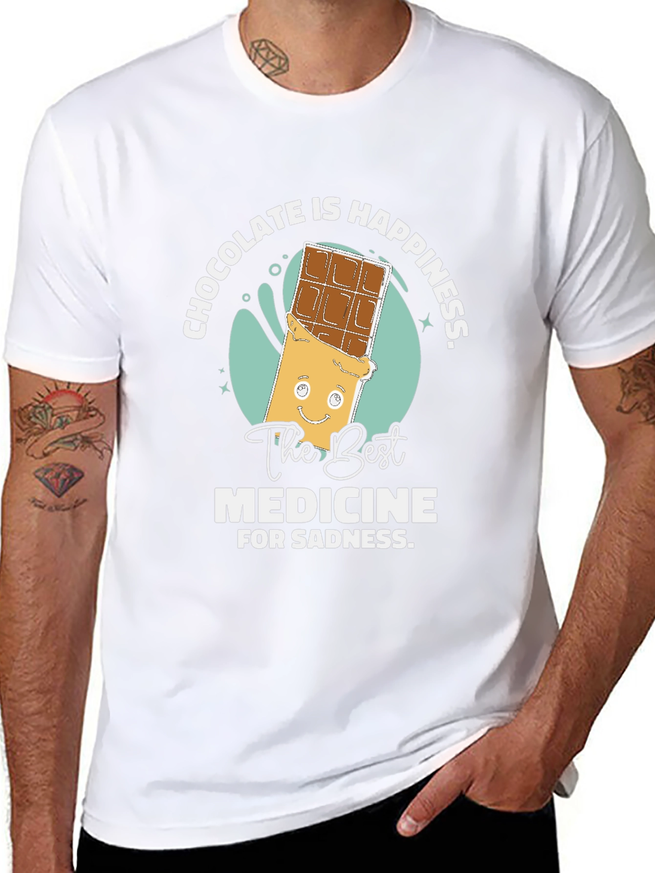 Chocolate is Happiness Graphic T-Shirt