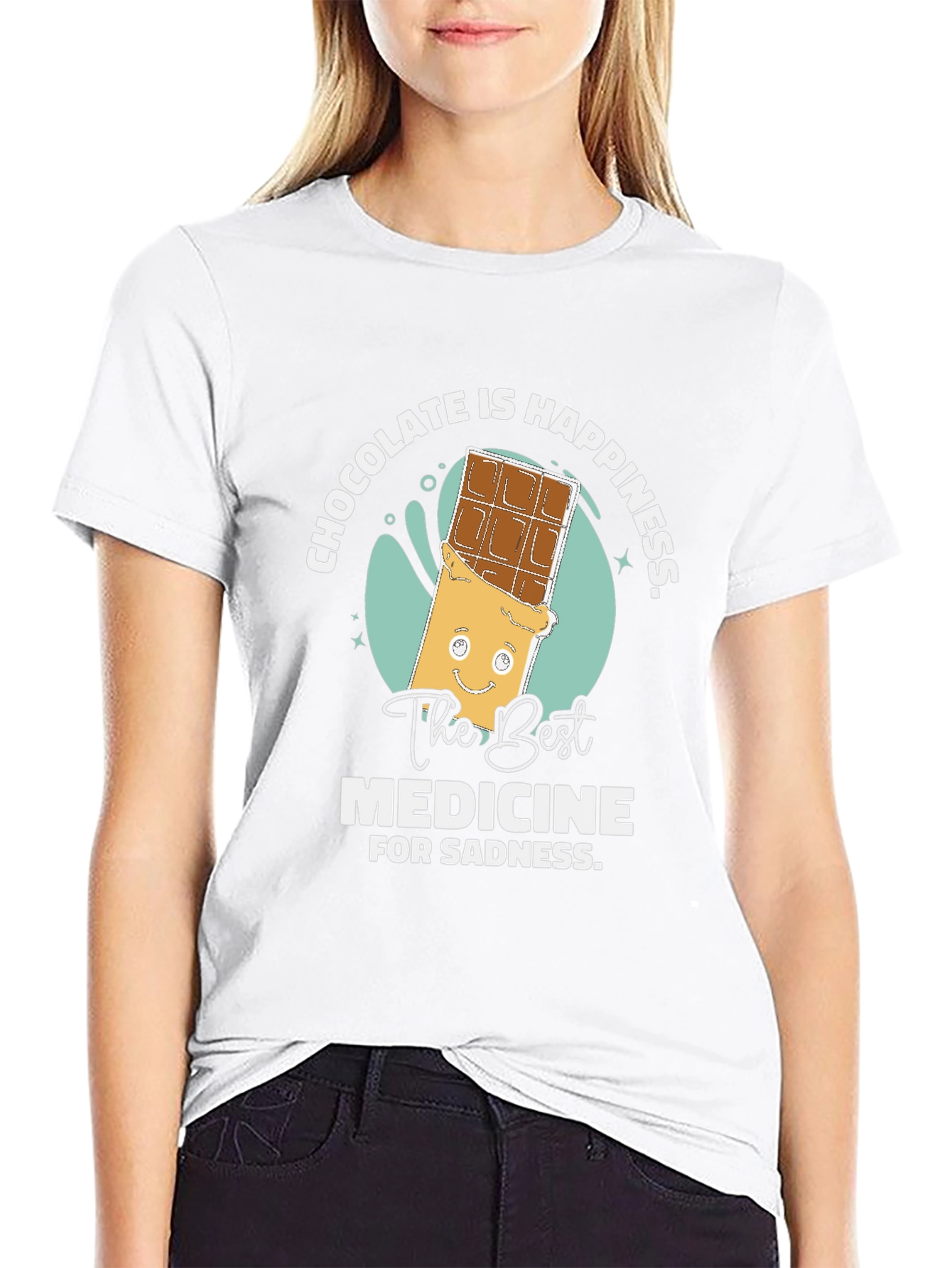 Chocolate is Happiness Graphic T-Shirt
