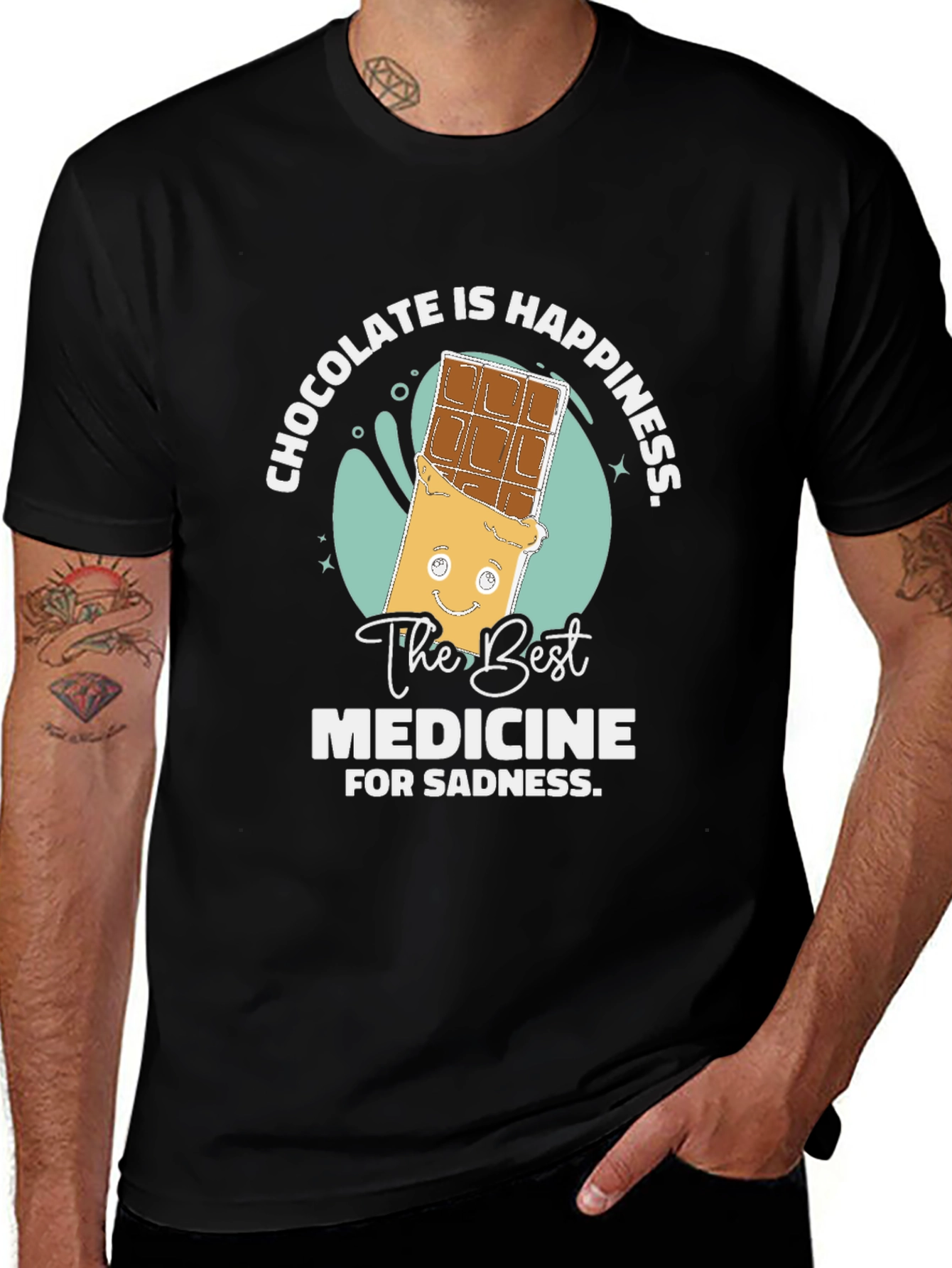 Chocolate is Happiness Graphic T-Shirt