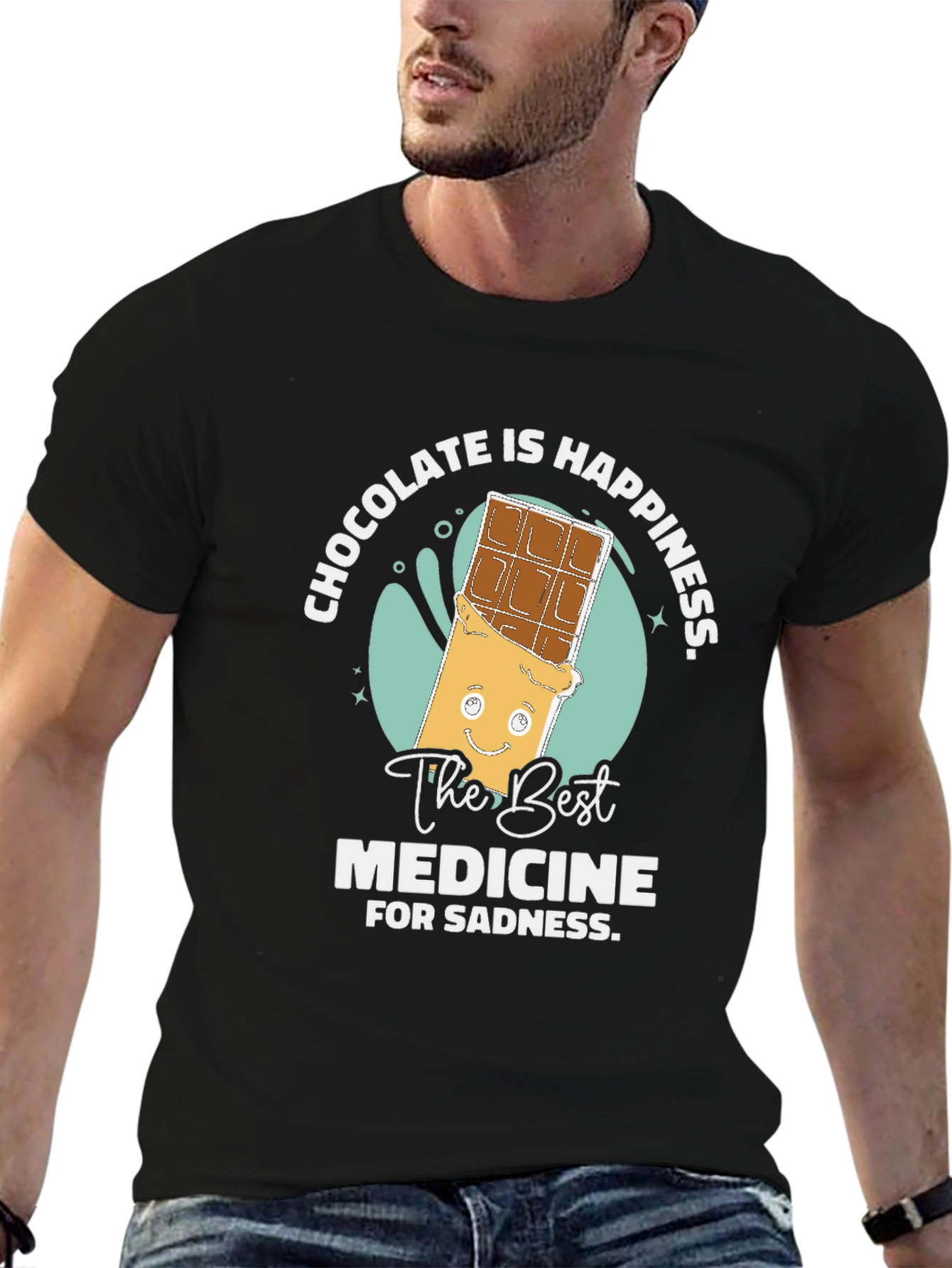 Chocolate is Happiness Graphic T-Shirt
