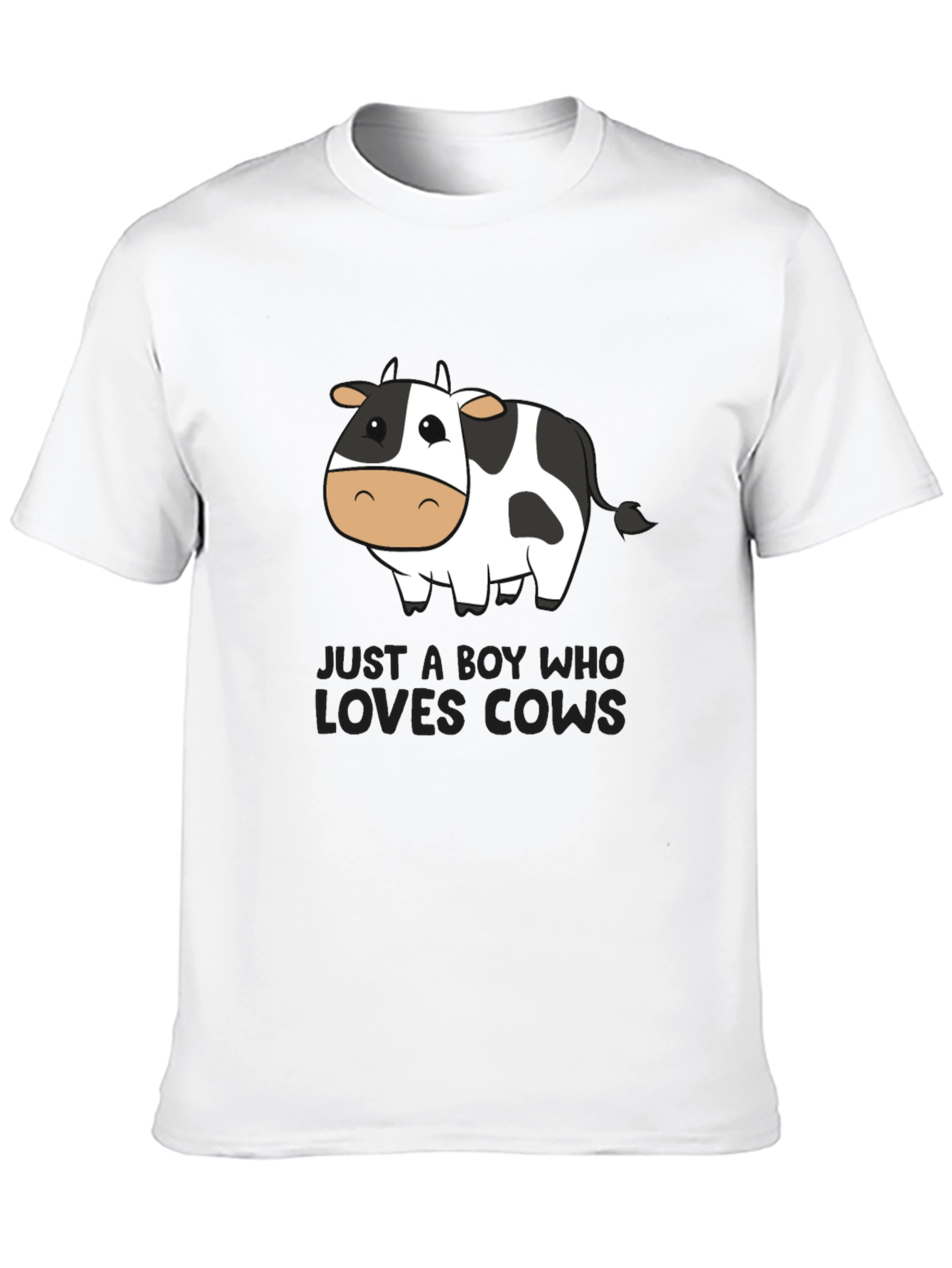 Boy Who Loves Cows T-Shirt - Black