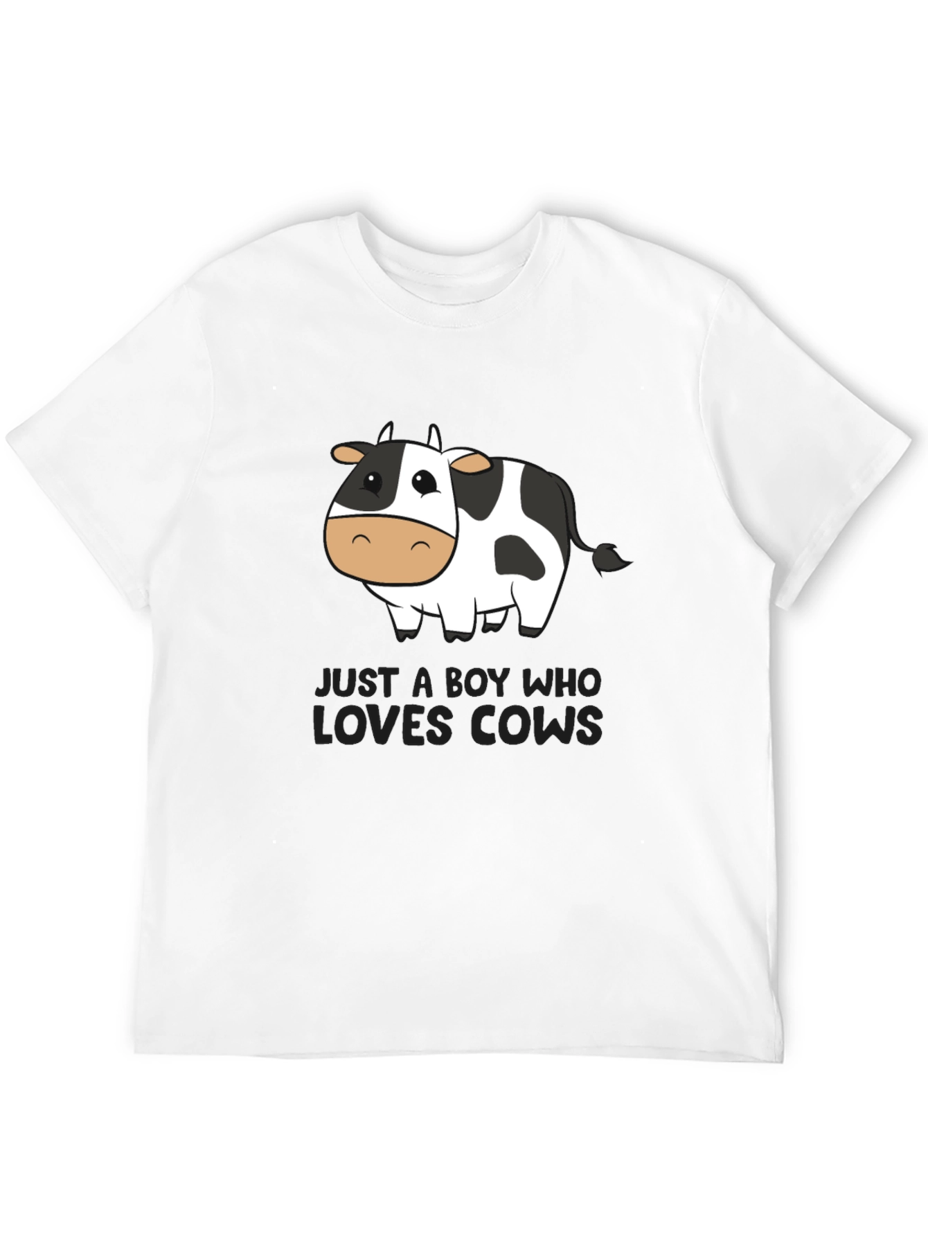 Boy Who Loves Cows T-Shirt - Black