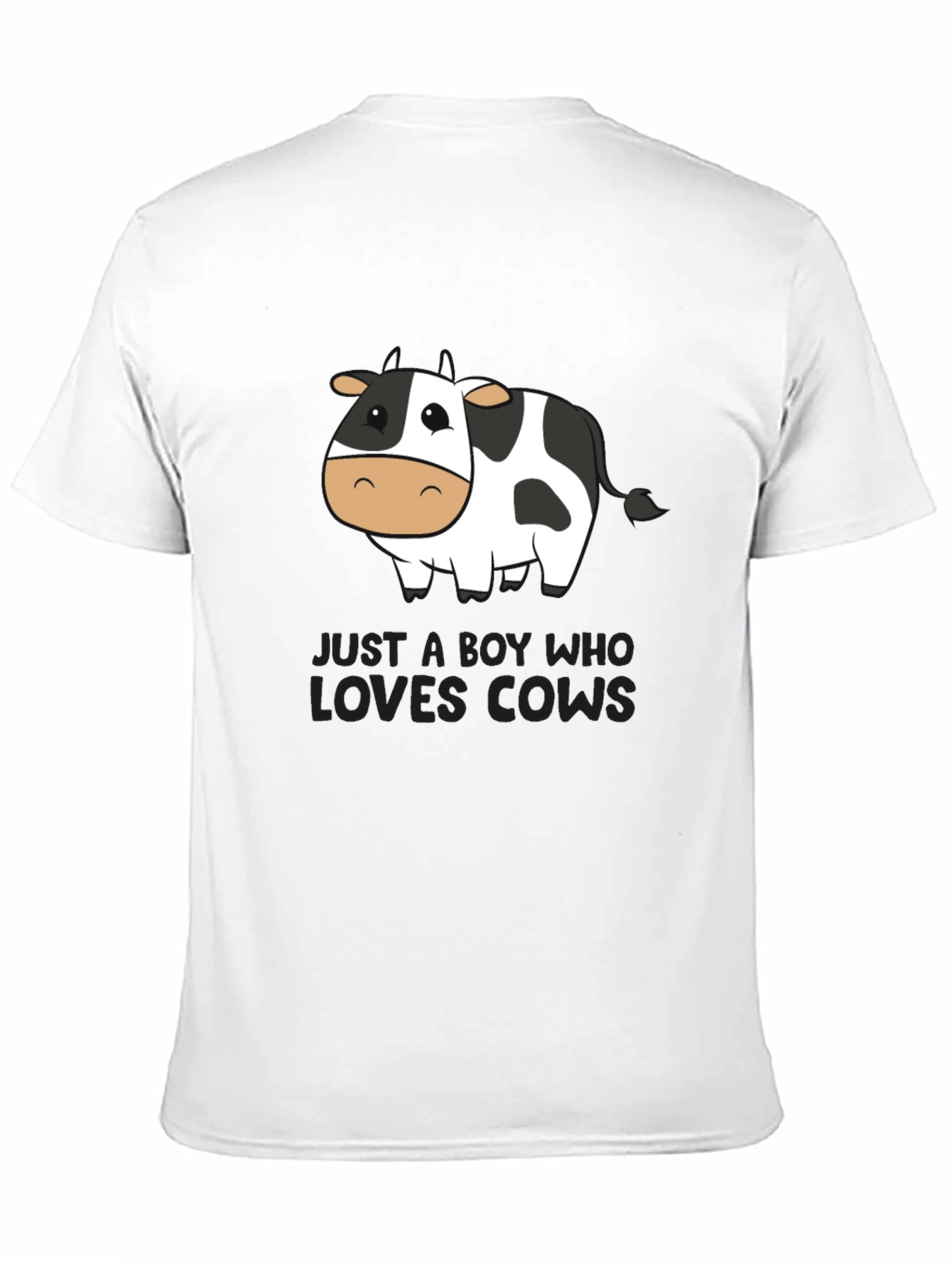 Boy Who Loves Cows T-Shirt - Black