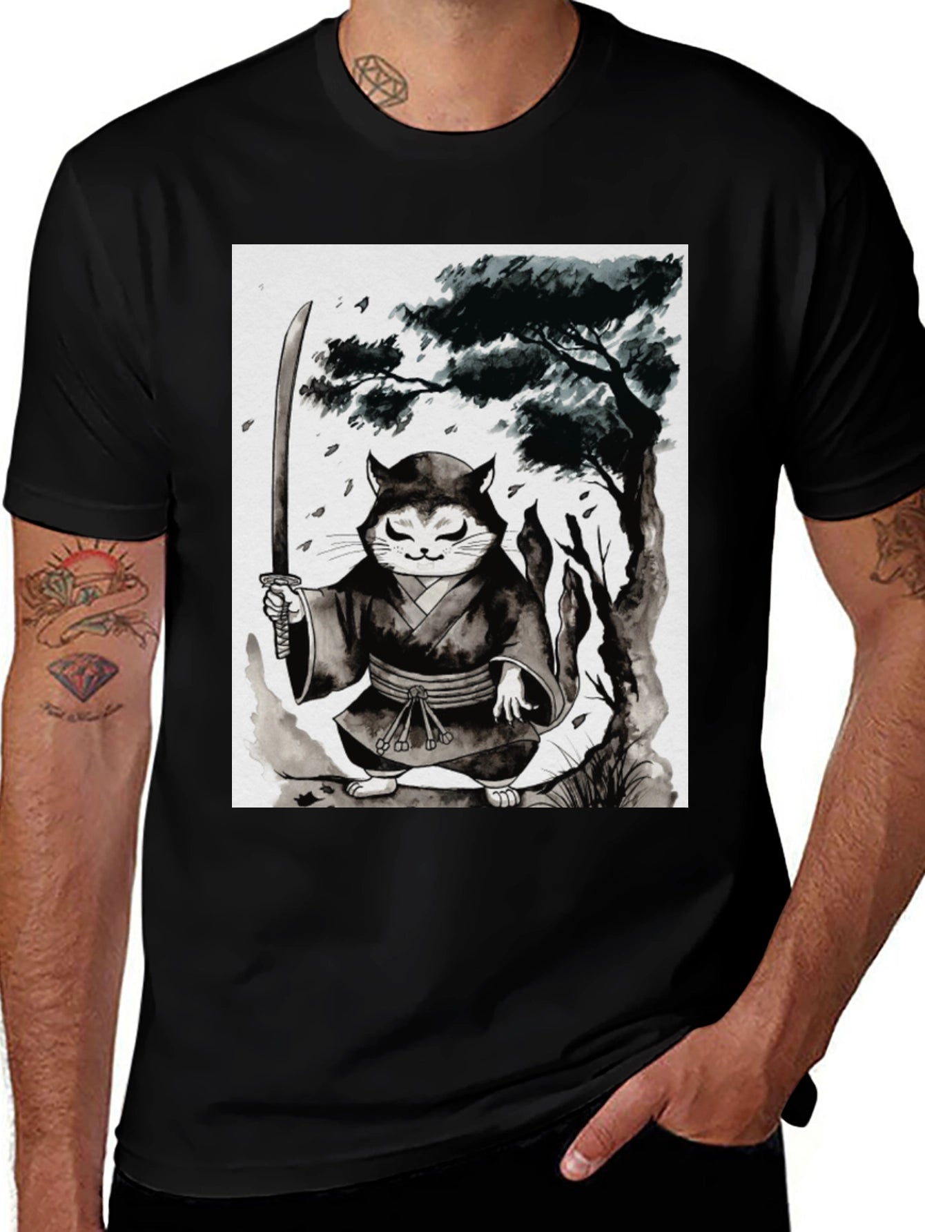 Samurai Cat T-Shirt