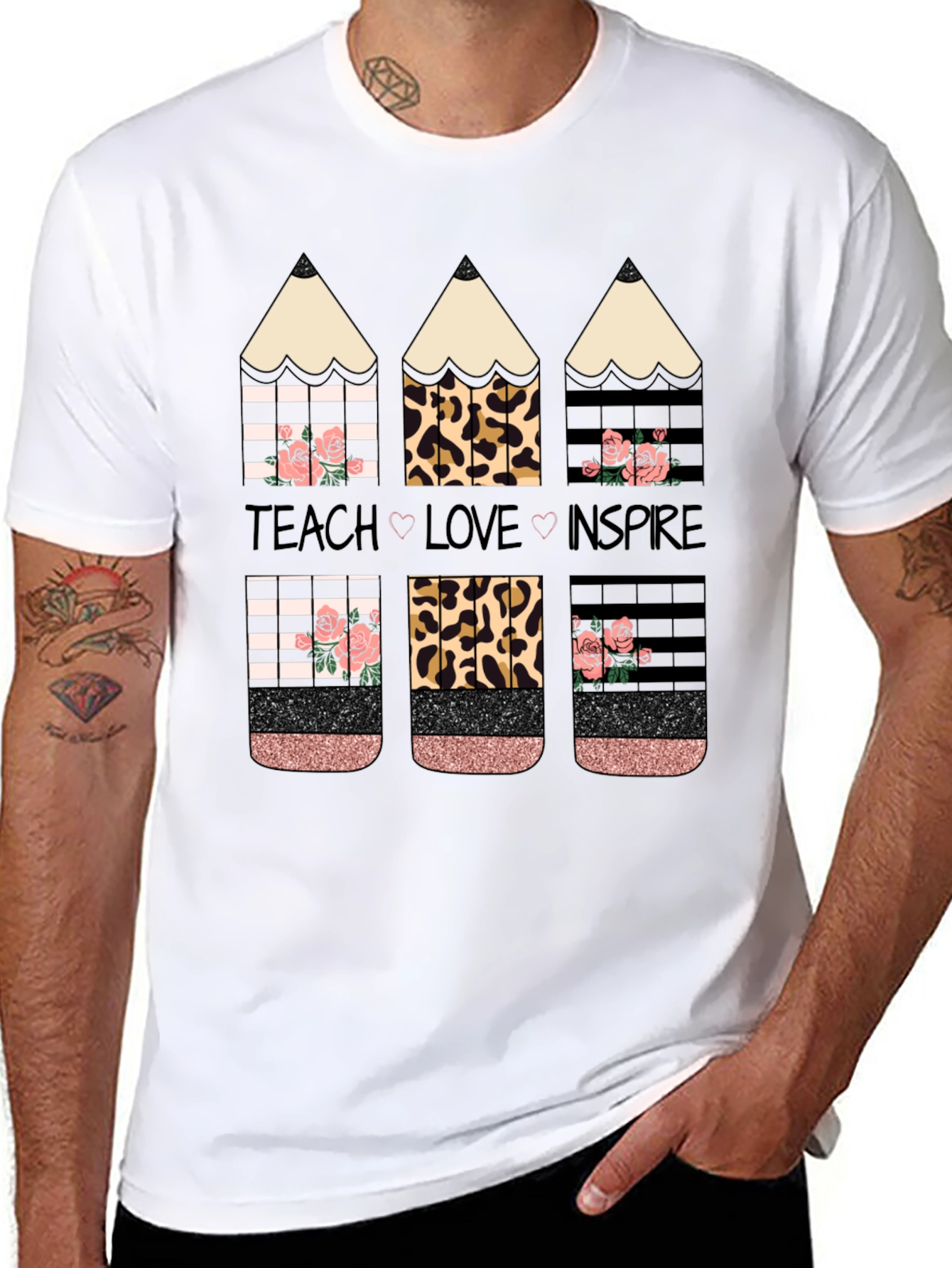 Teach Love Inspire Pencil T-Shirt