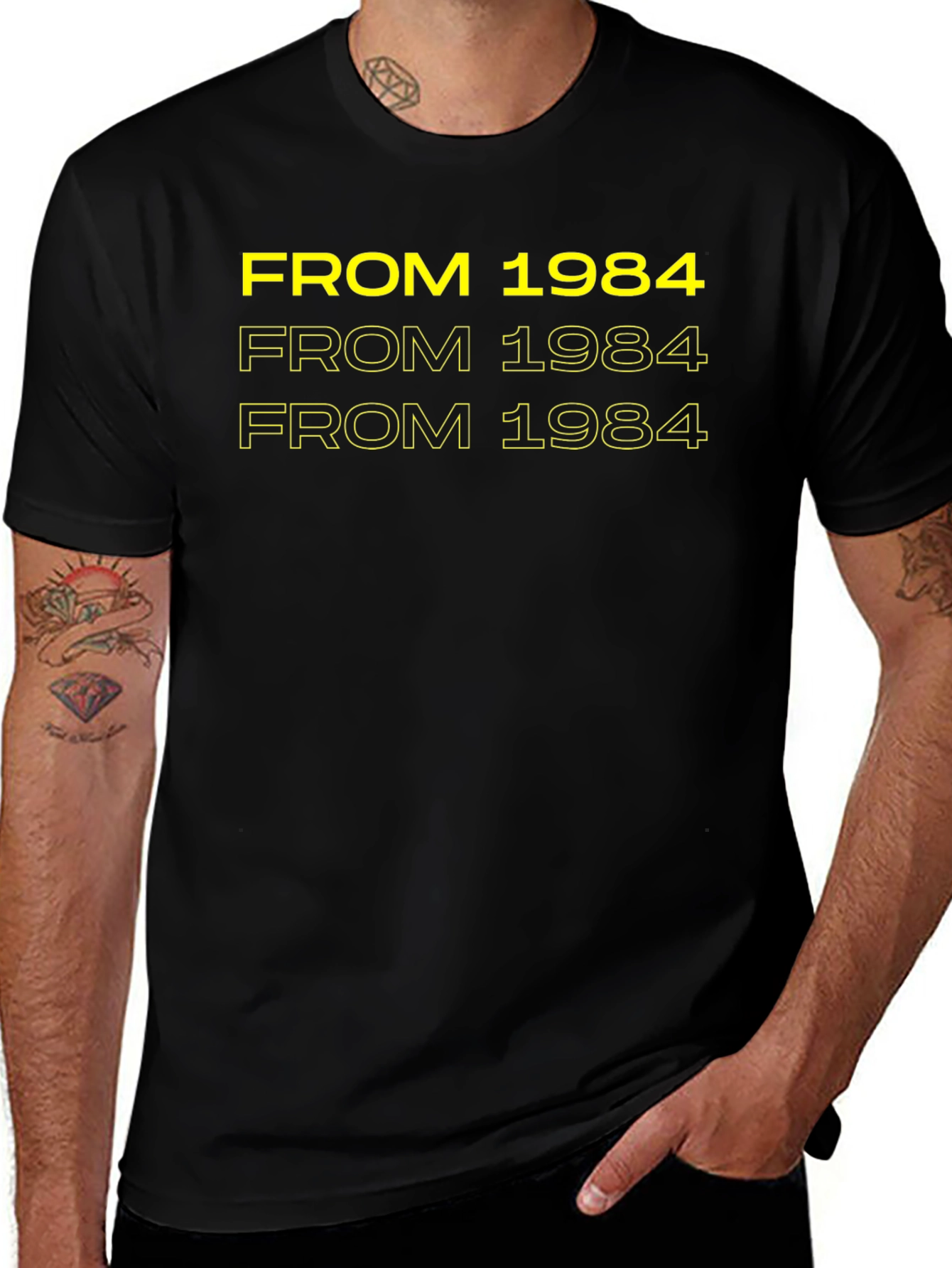 From 1984 Black Graphic Tee