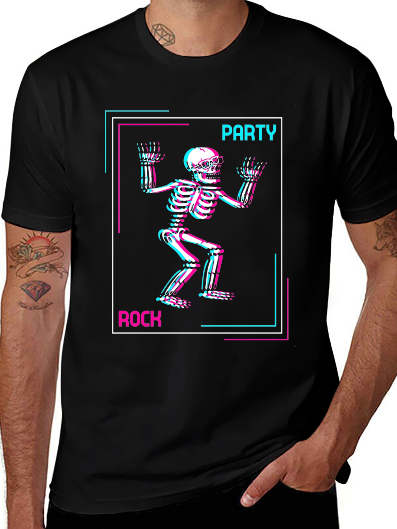Party Rock Skeleton Graphic T-Shirt
