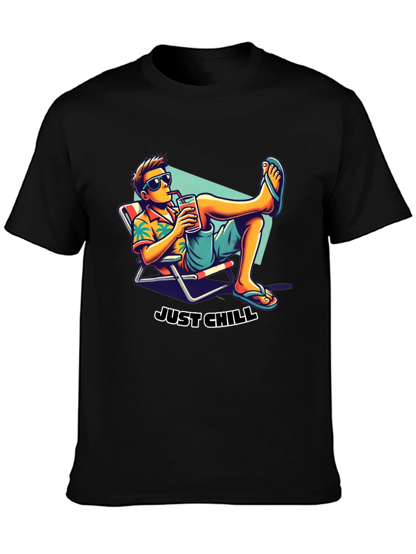 Just Chill T-Shirt: Relaxed Beach Vibe