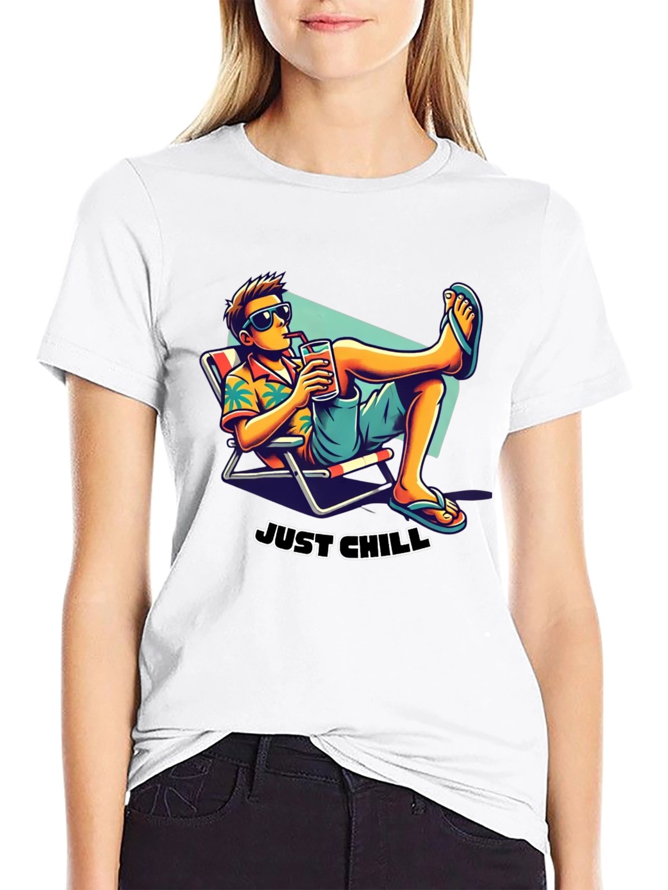 Just Chill T-Shirt: Relaxed Beach Vibe