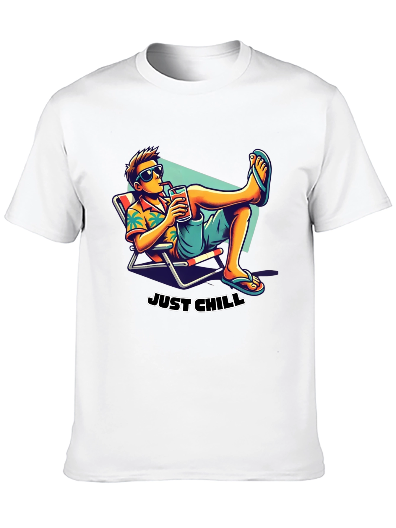 Just Chill T-Shirt: Relaxed Beach Vibe