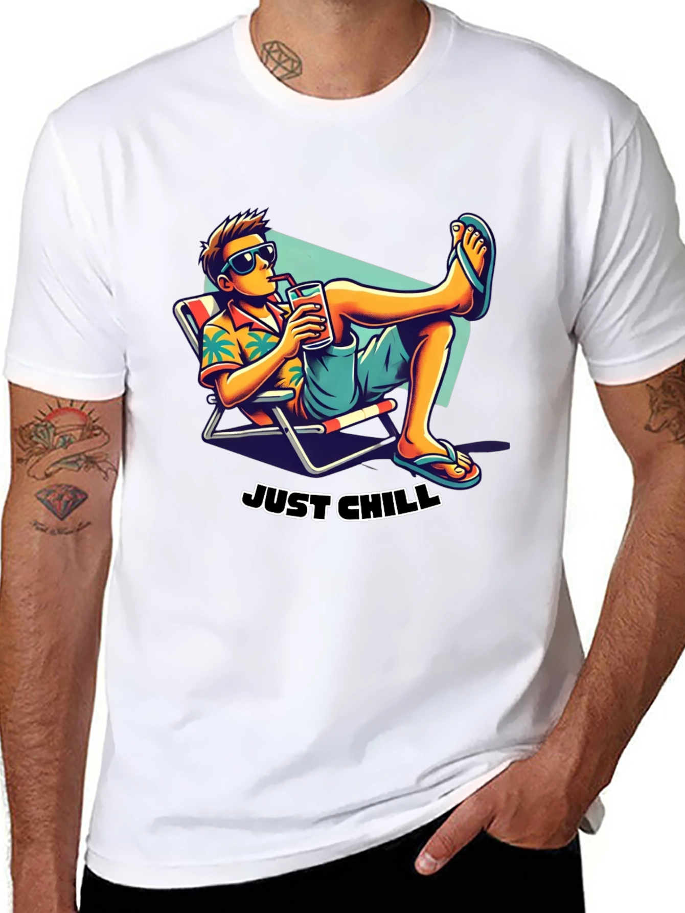 Just Chill T-Shirt: Relaxed Beach Vibe