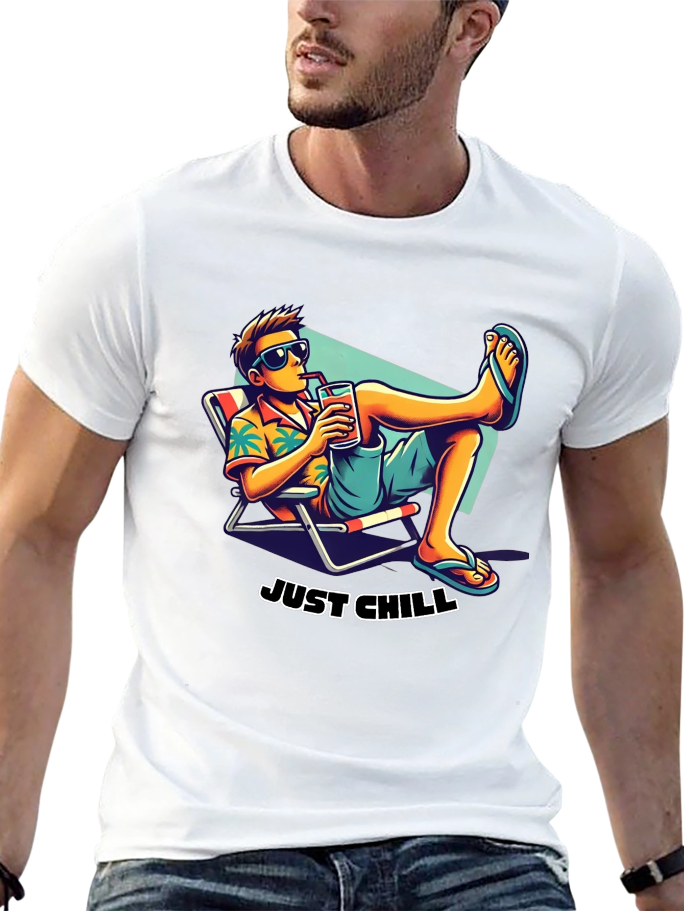 Just Chill T-Shirt: Relaxed Beach Vibe