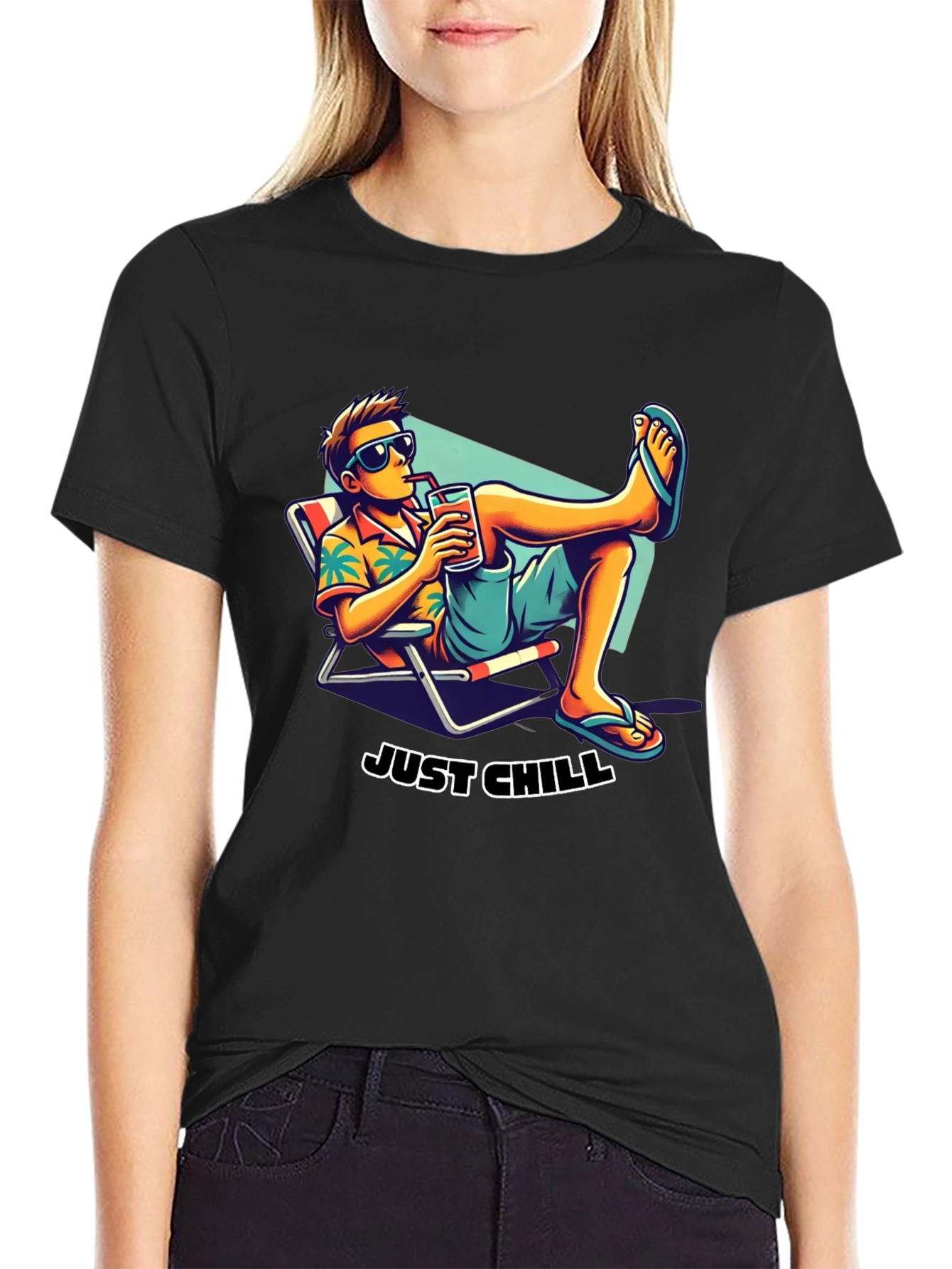 Just Chill T-Shirt: Relaxed Beach Vibe