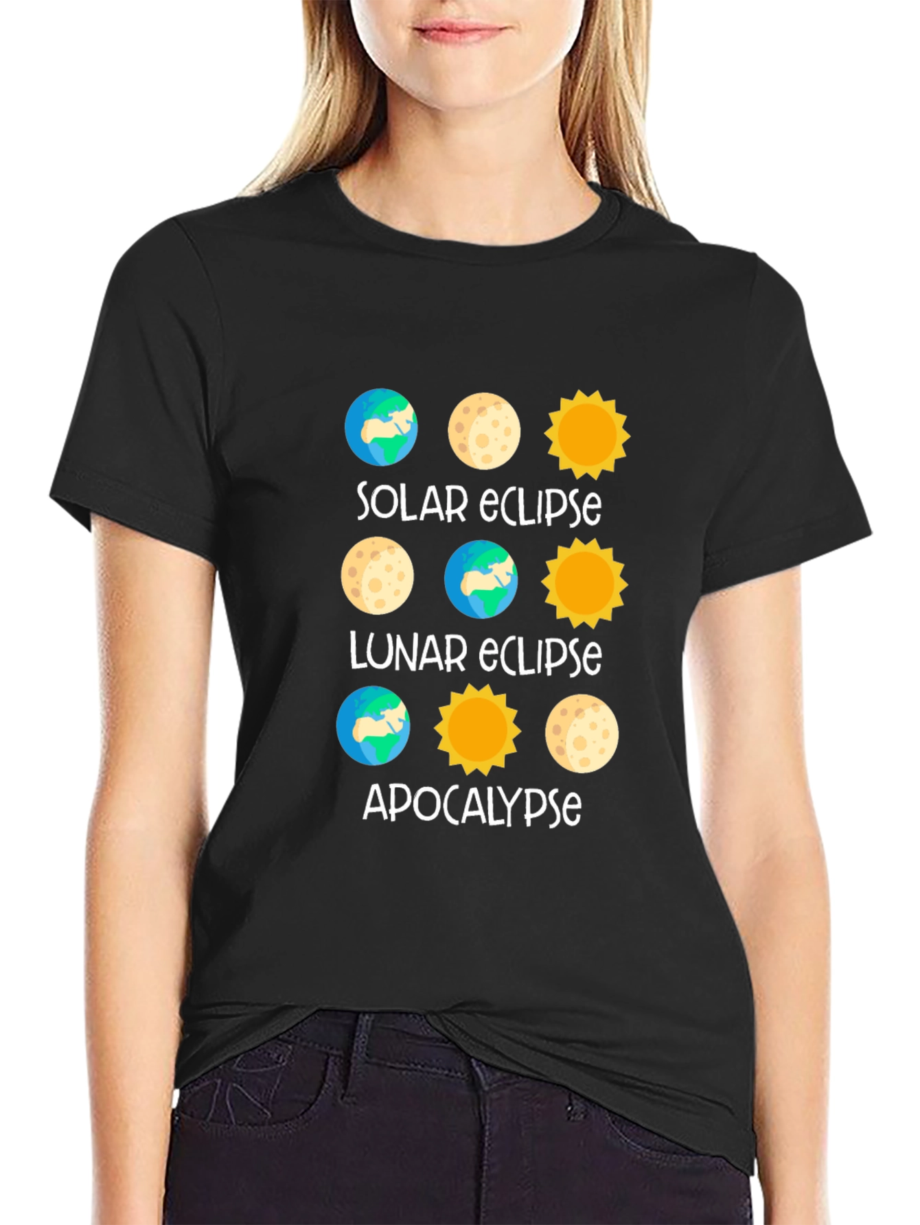 Eclipse Apocalypse Graphic T-Shirt - Black