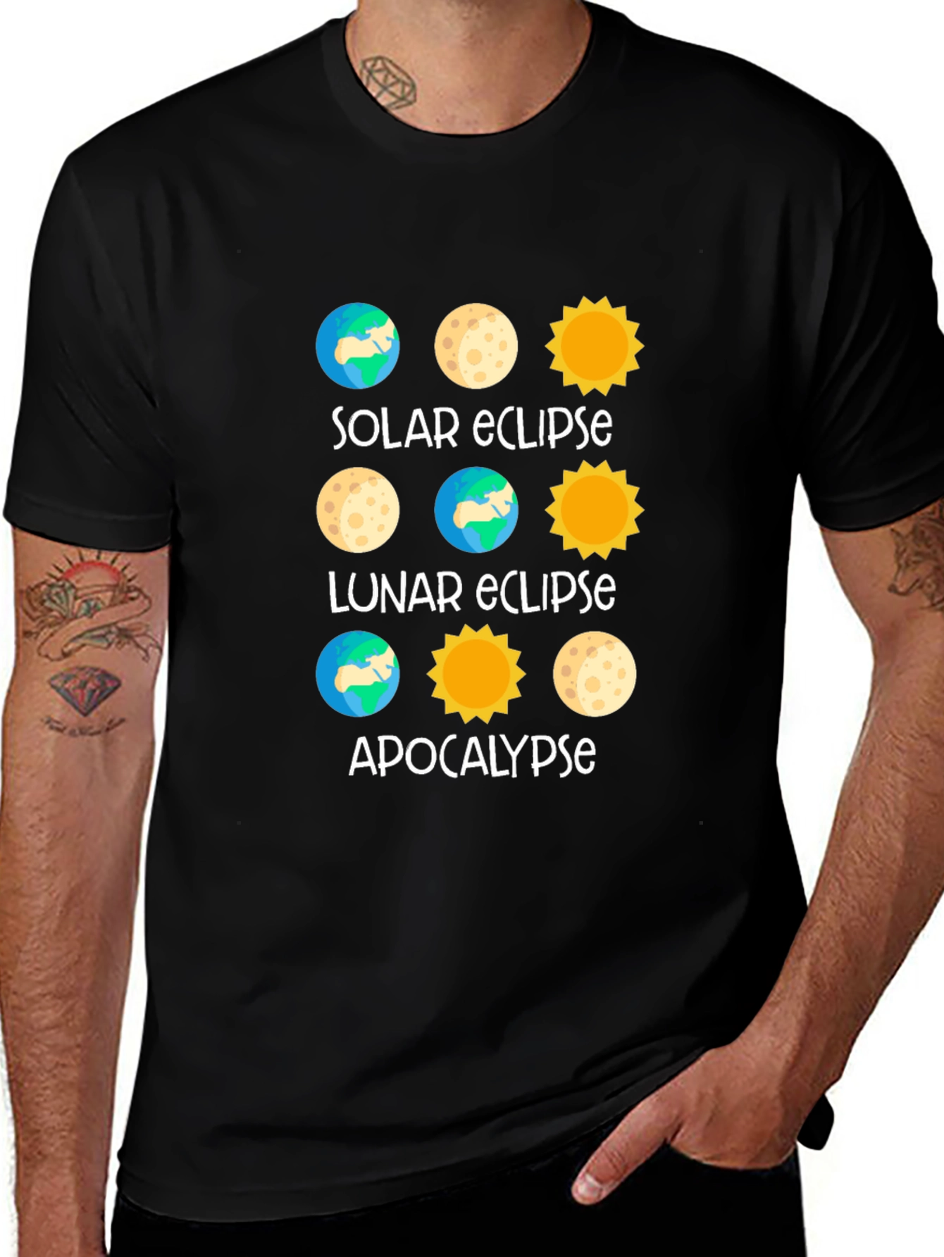 Eclipse Apocalypse Graphic T-Shirt - Black