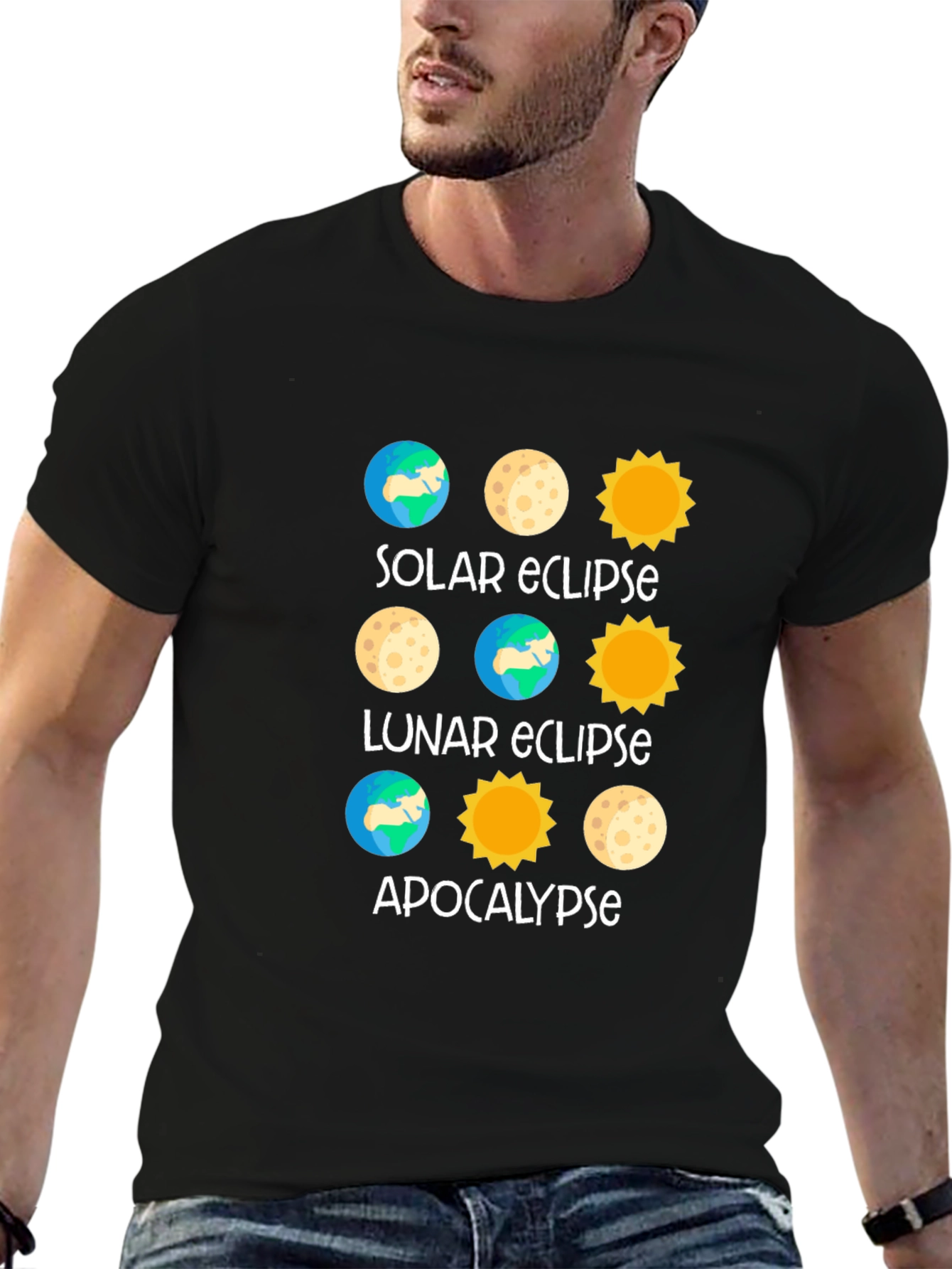 Eclipse Apocalypse Graphic T-Shirt - Black