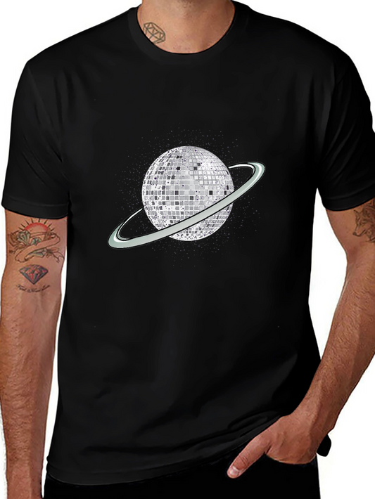 Disco Planet Graphic T-Shirt - Unique Party Tee