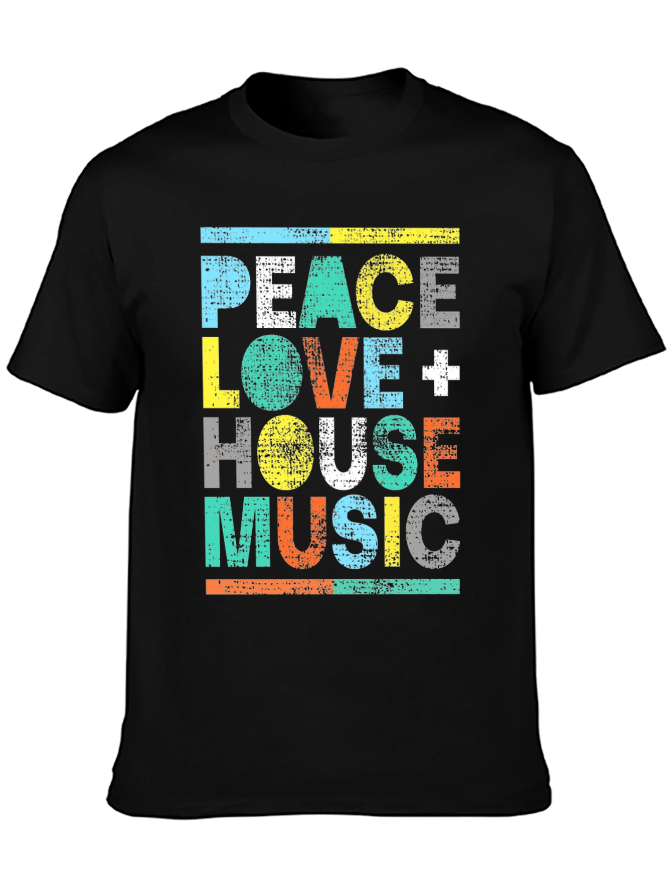 Peace Love House Music Graphic Tee