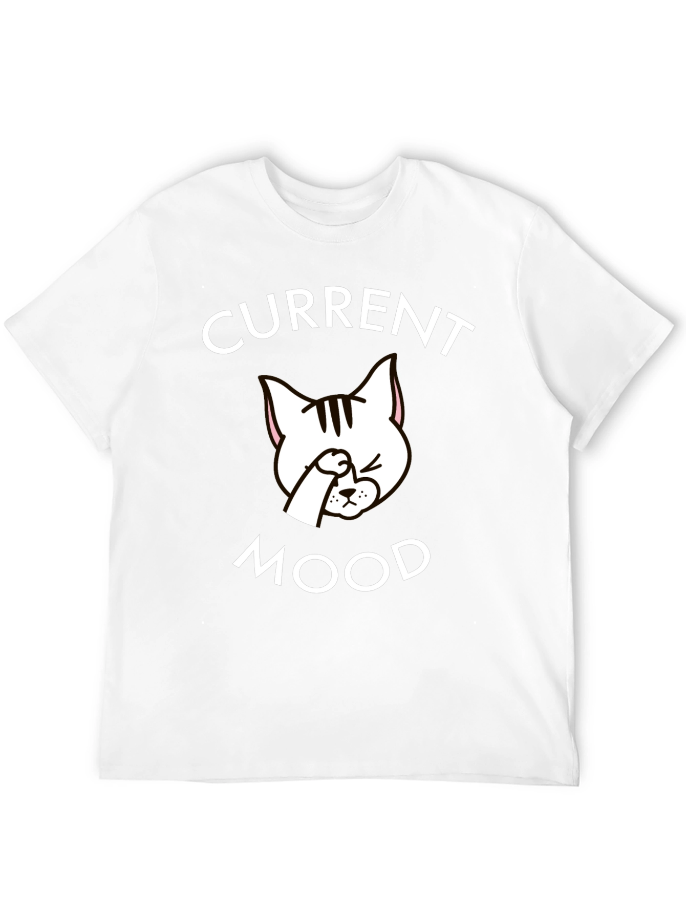 Current Mood Cat Graphic T-Shirt - Trendy Unisex Tee