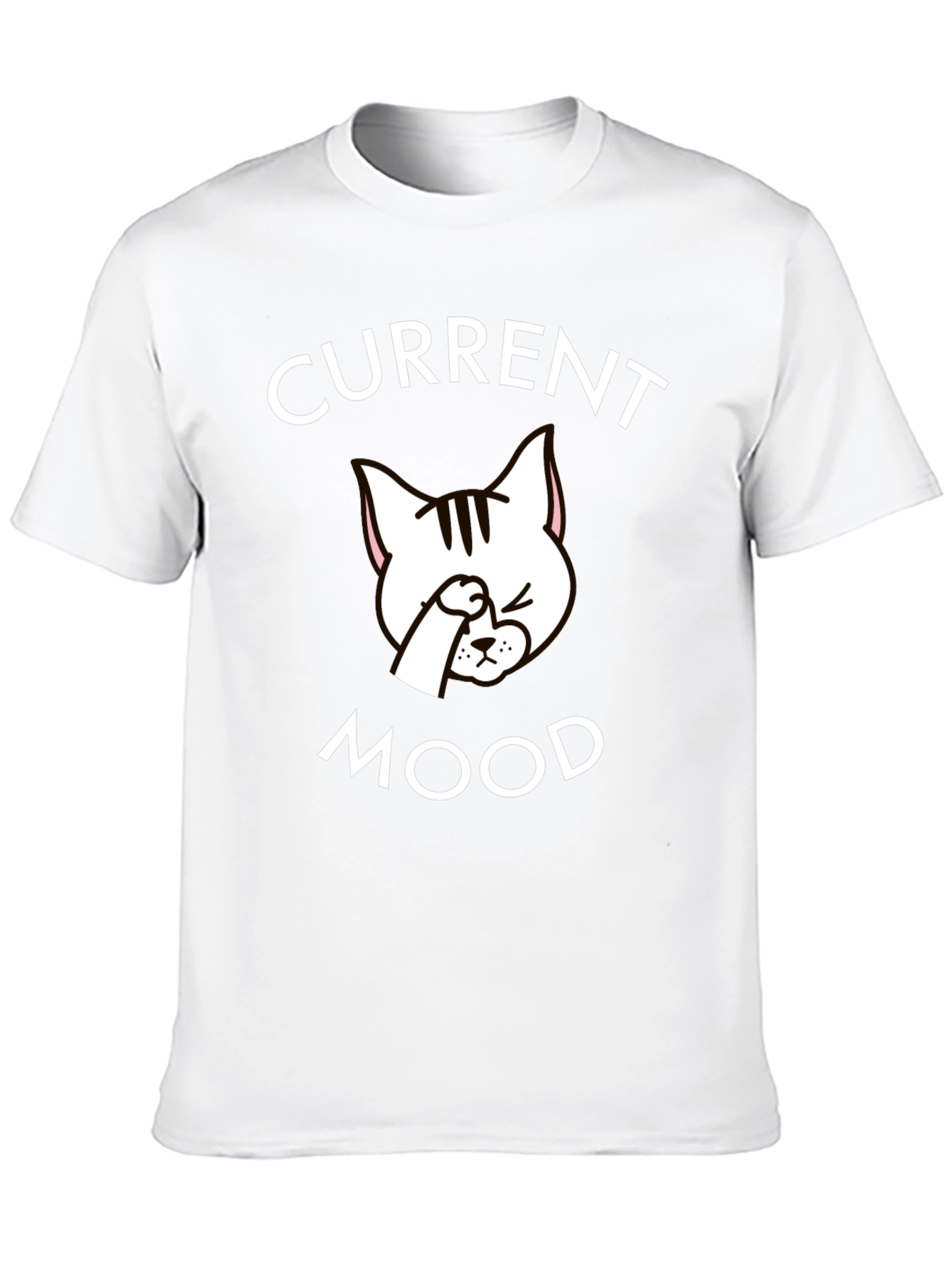 Current Mood Cat Graphic T-Shirt - Trendy Unisex Tee