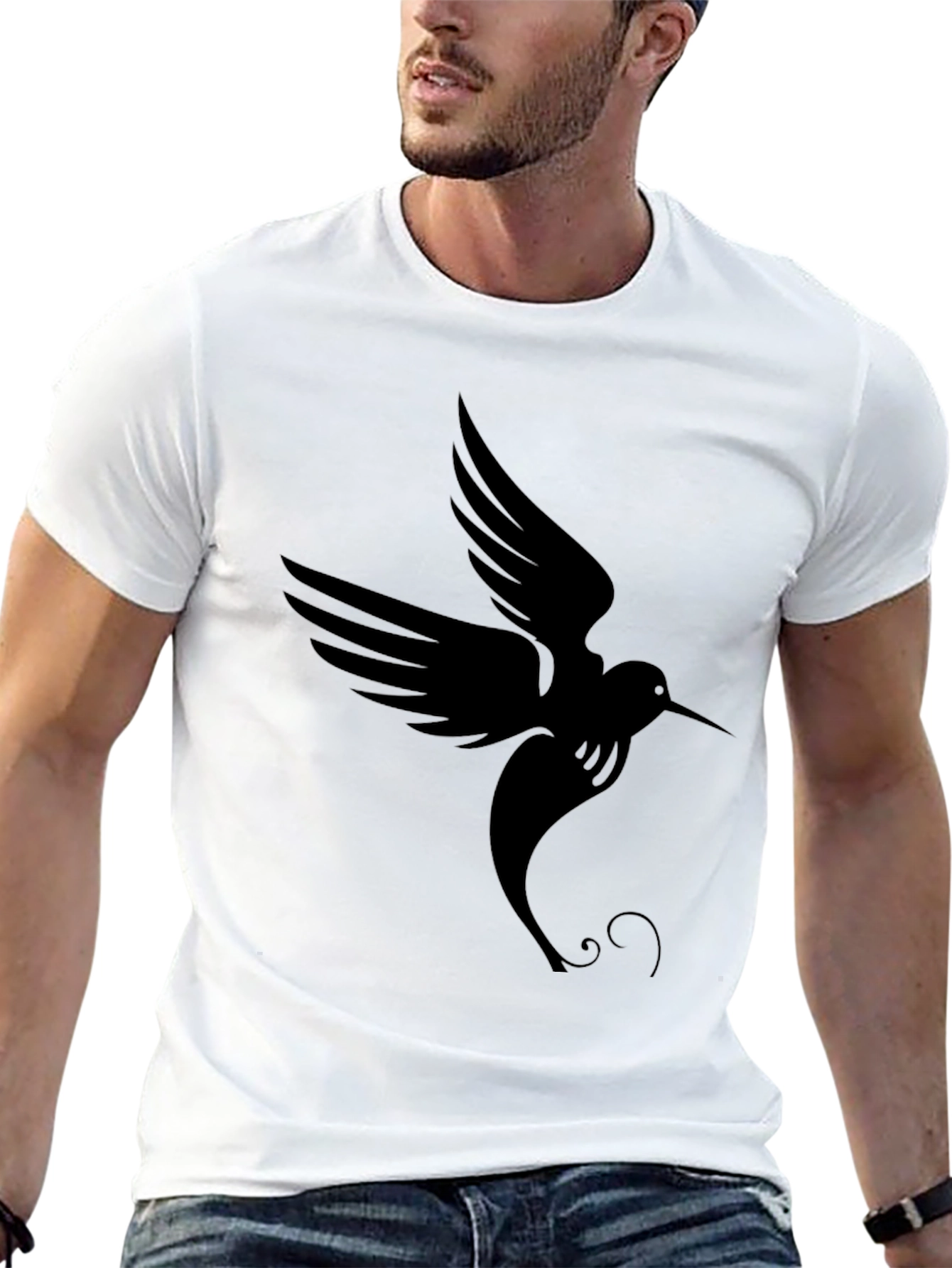 Hummingbird Silhouette Black T-Shirt