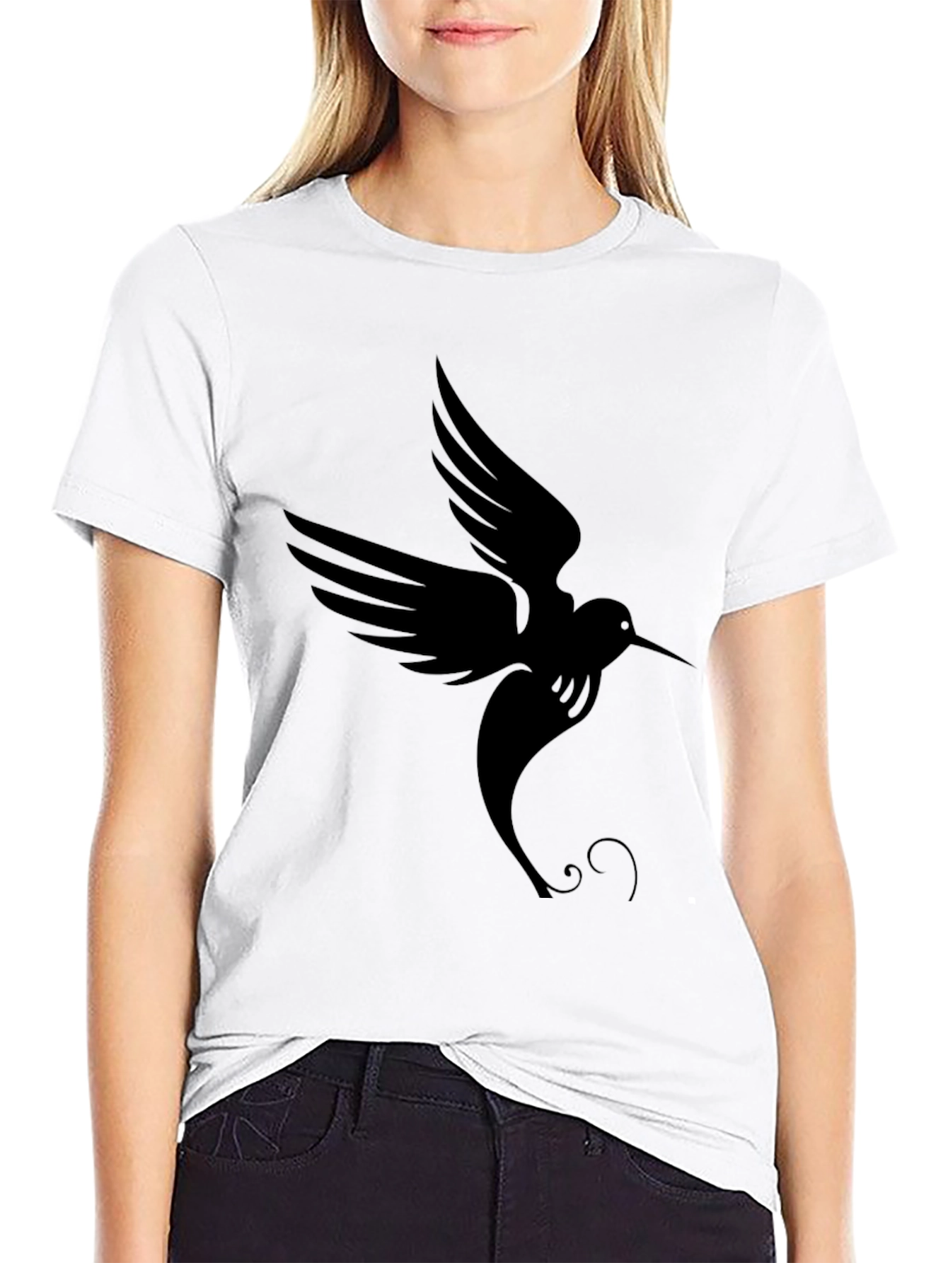 Hummingbird Silhouette Black T-Shirt