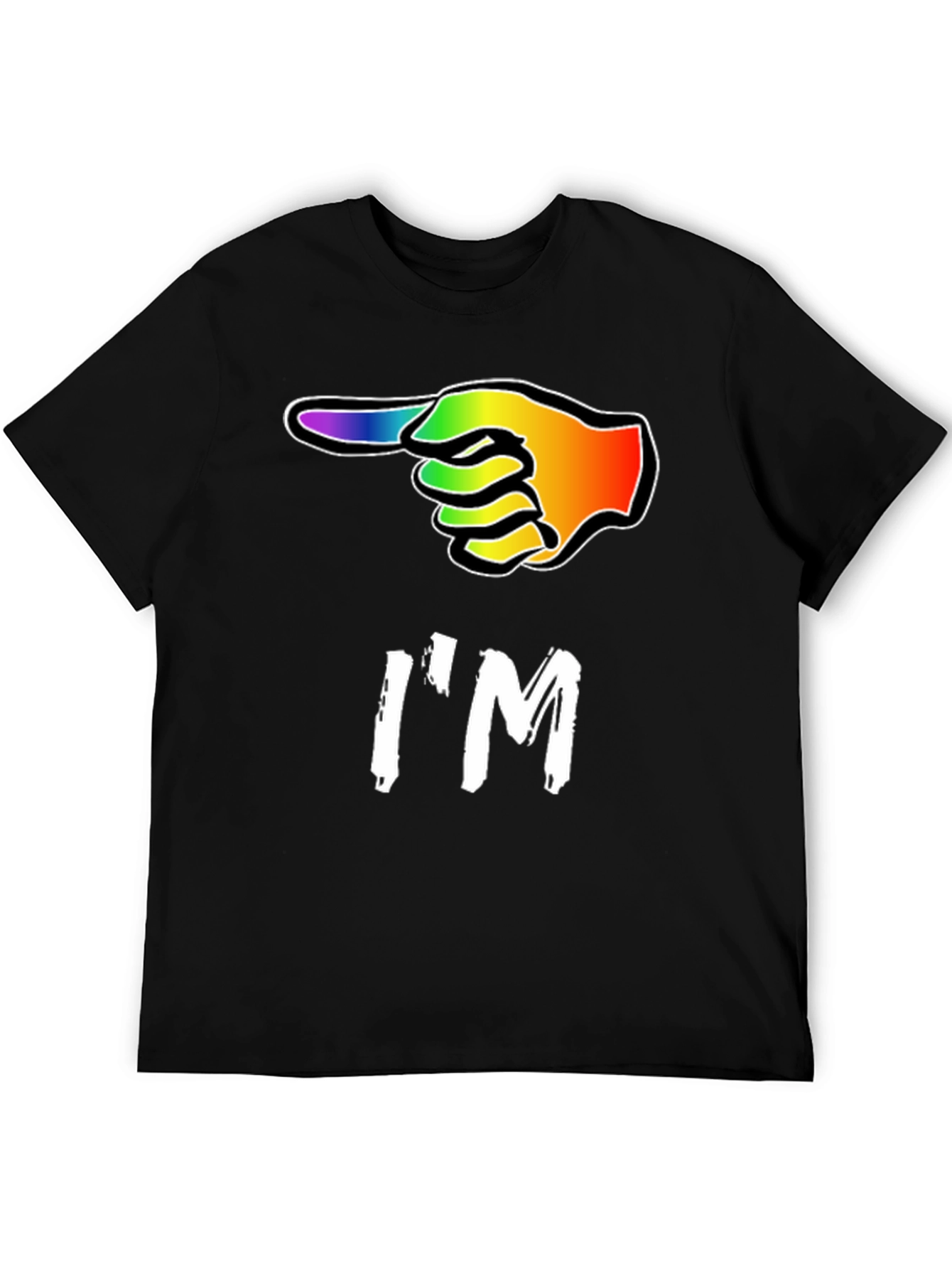 Im With LGBT Pointing Rainbow Hand T-Shirt