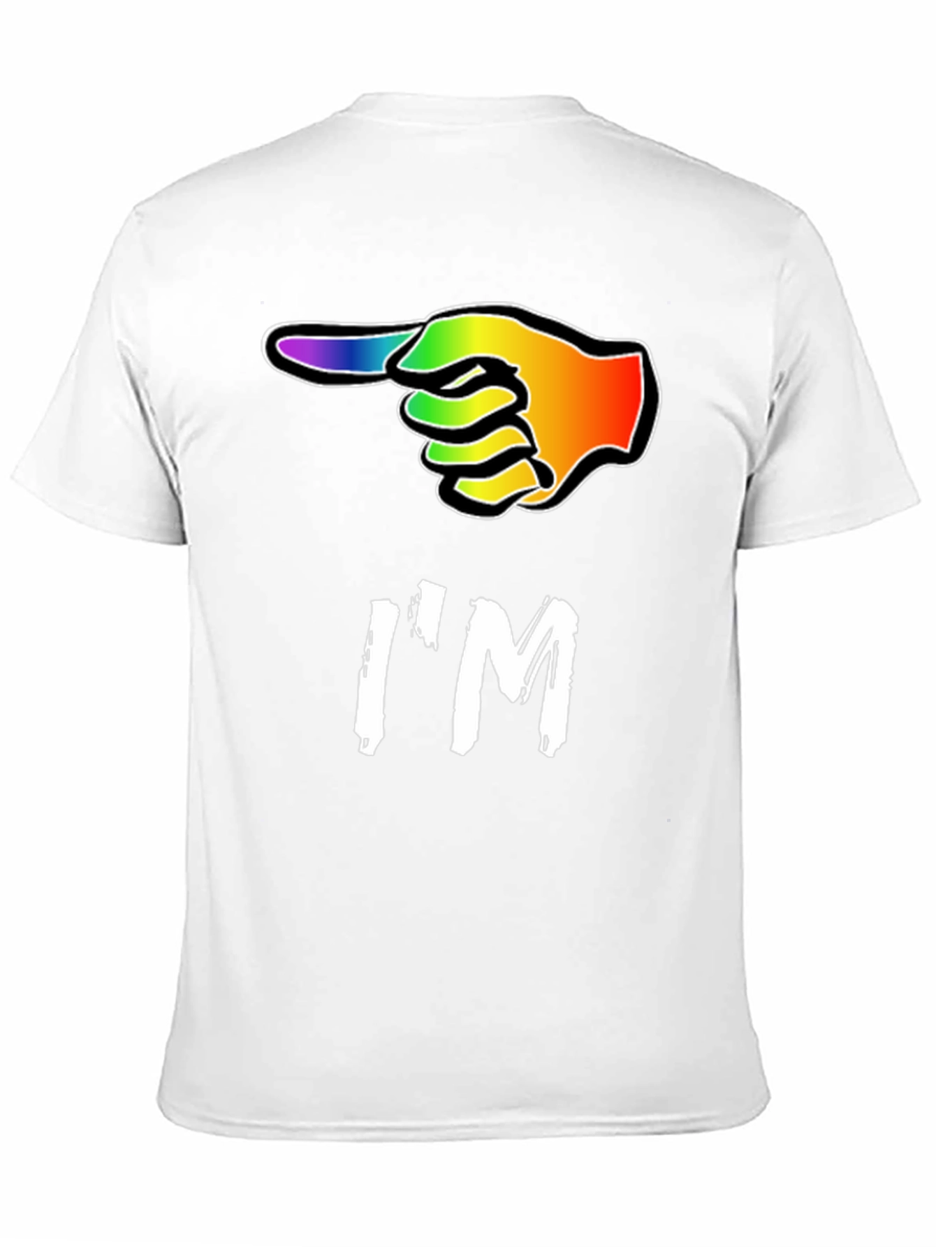 Im With LGBT Pointing Rainbow Hand T-Shirt