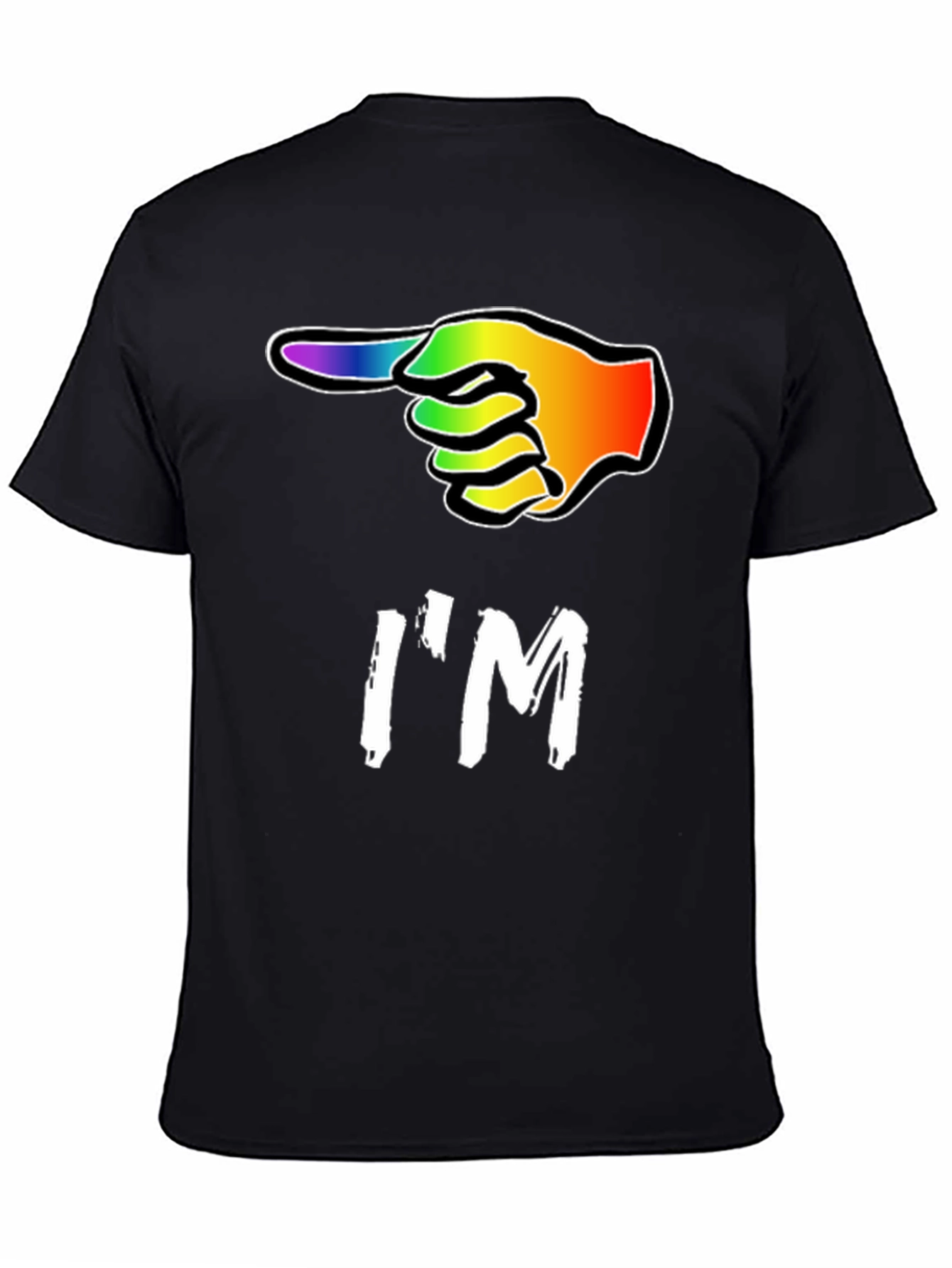 Im With LGBT Pointing Rainbow Hand T-Shirt
