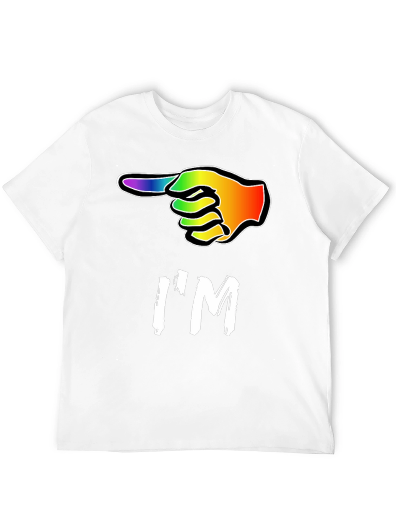 Im With LGBT Pointing Rainbow Hand T-Shirt