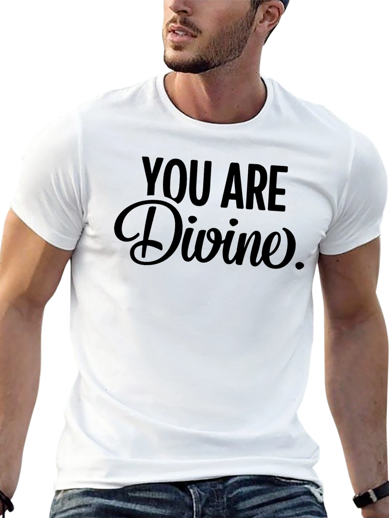 You Are Divine Graphic Tee - Stylish Comfort