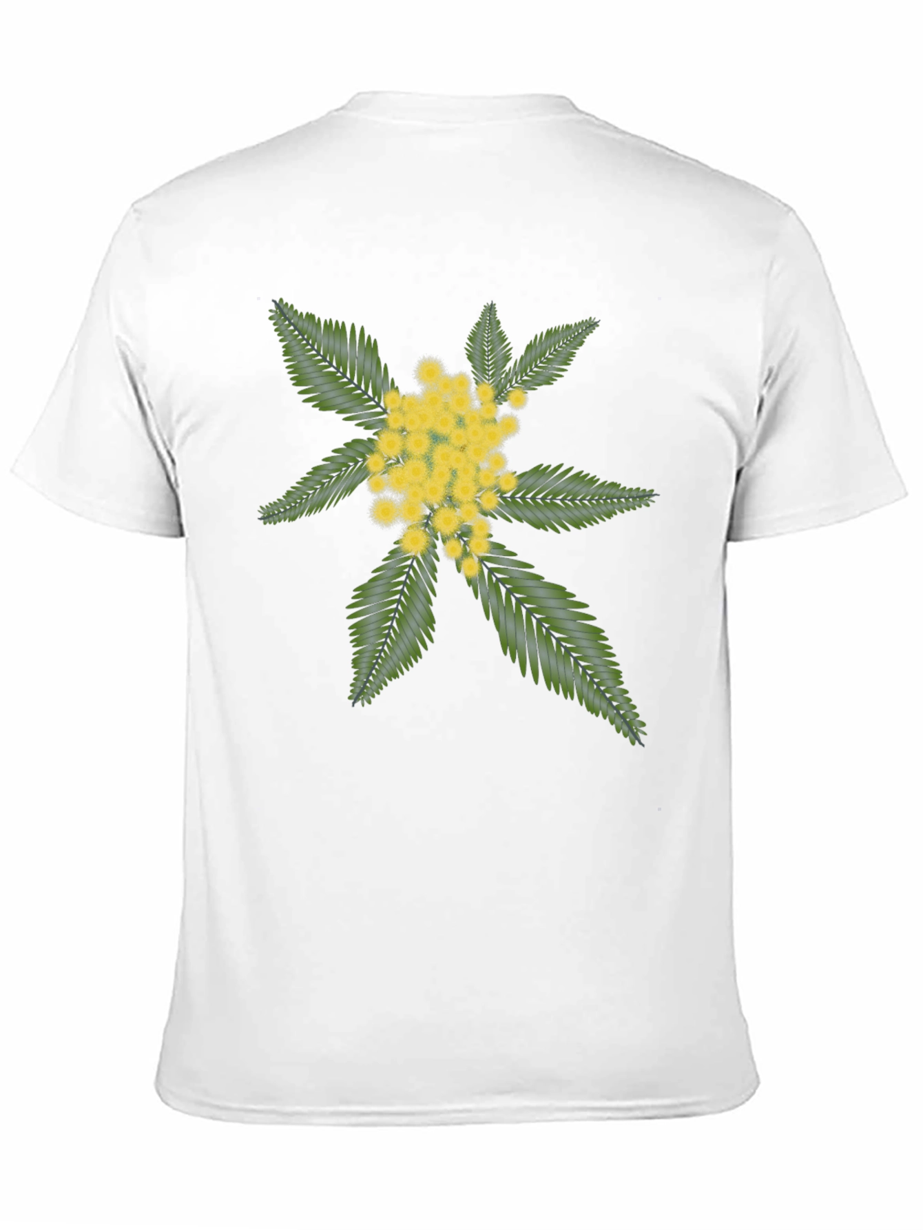 Black Tee with Embroidered Floral Design
