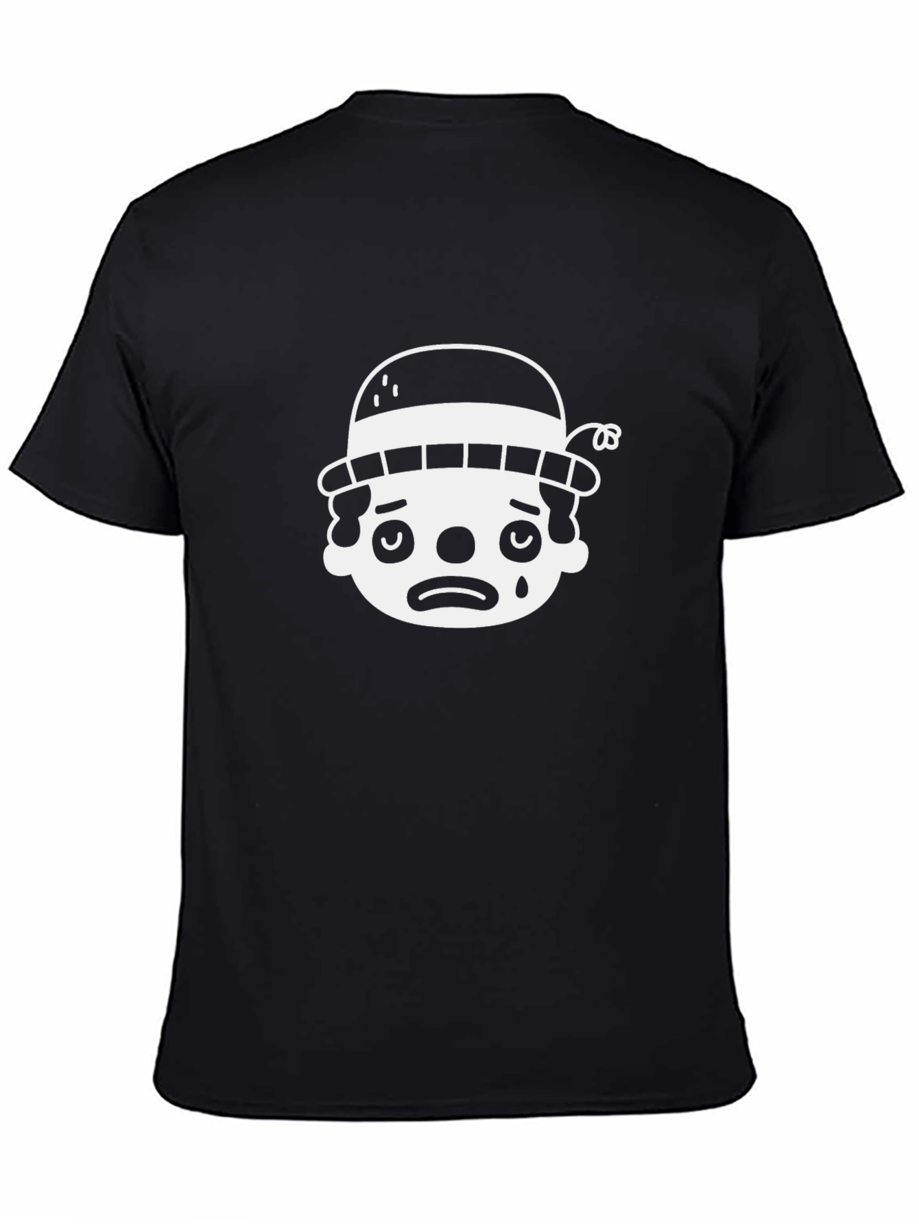 Sad Clown Graphic Tee - Black Cotton T-Shirt