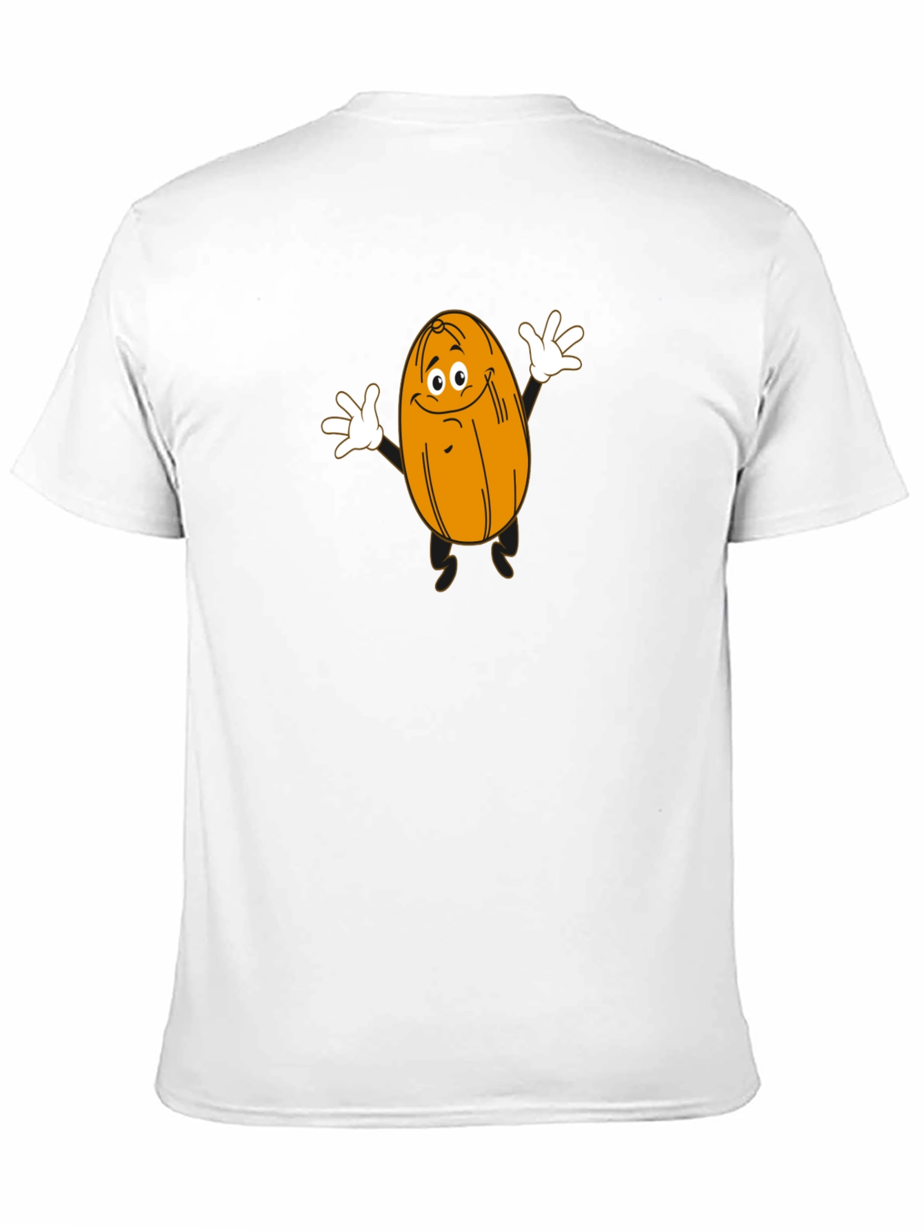 Funny Cartoon Date Fruit Black T-Shirt