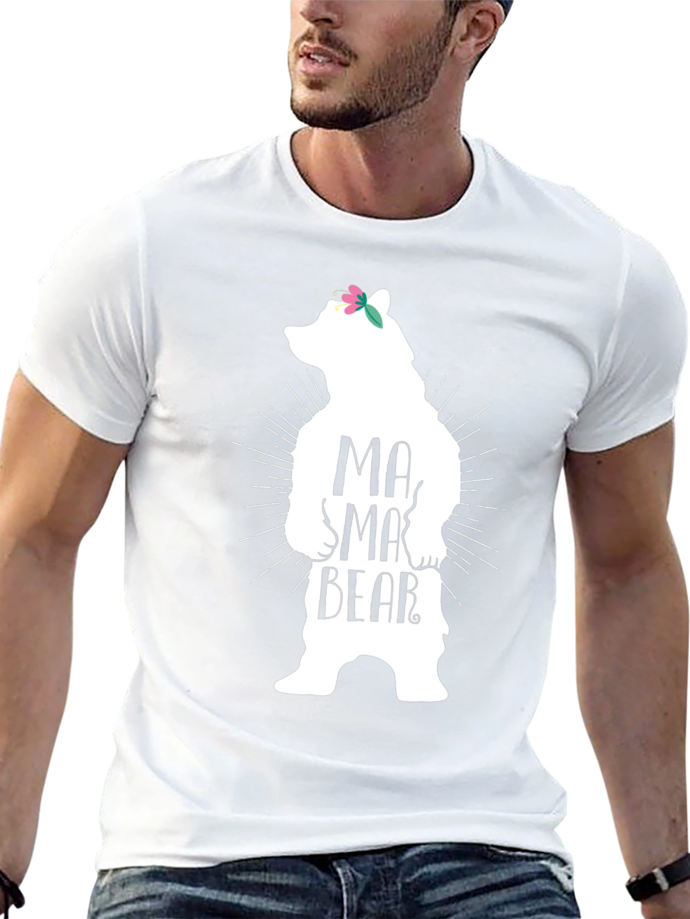 Mama Bear Graphic T-Shirt - Cute Mom Tee
