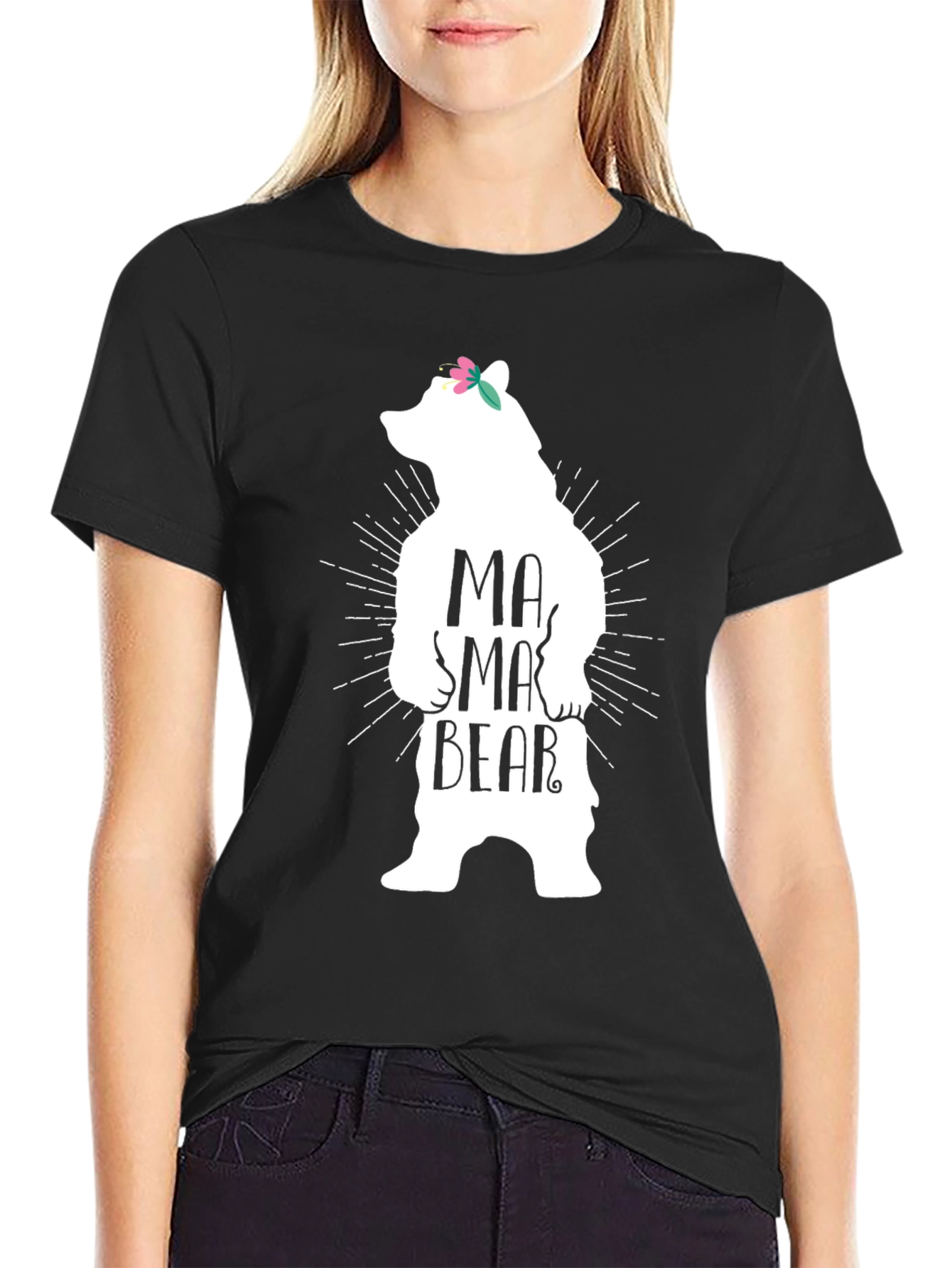 Mama Bear Graphic T-Shirt - Cute Mom Tee