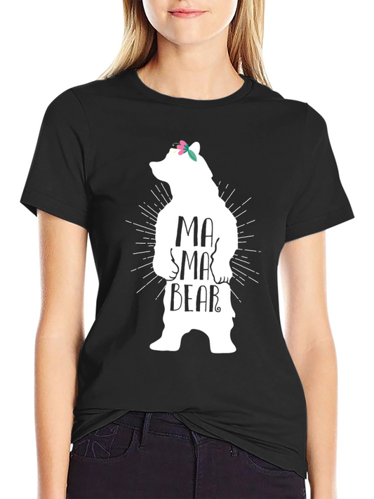 Mama Bear Graphic T-Shirt - Cute Mom Tee
