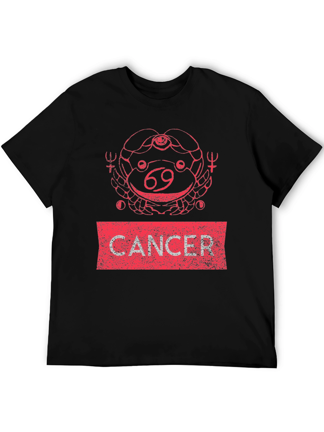 Cancer Zodiac T-Shirt - Red Graphic Design